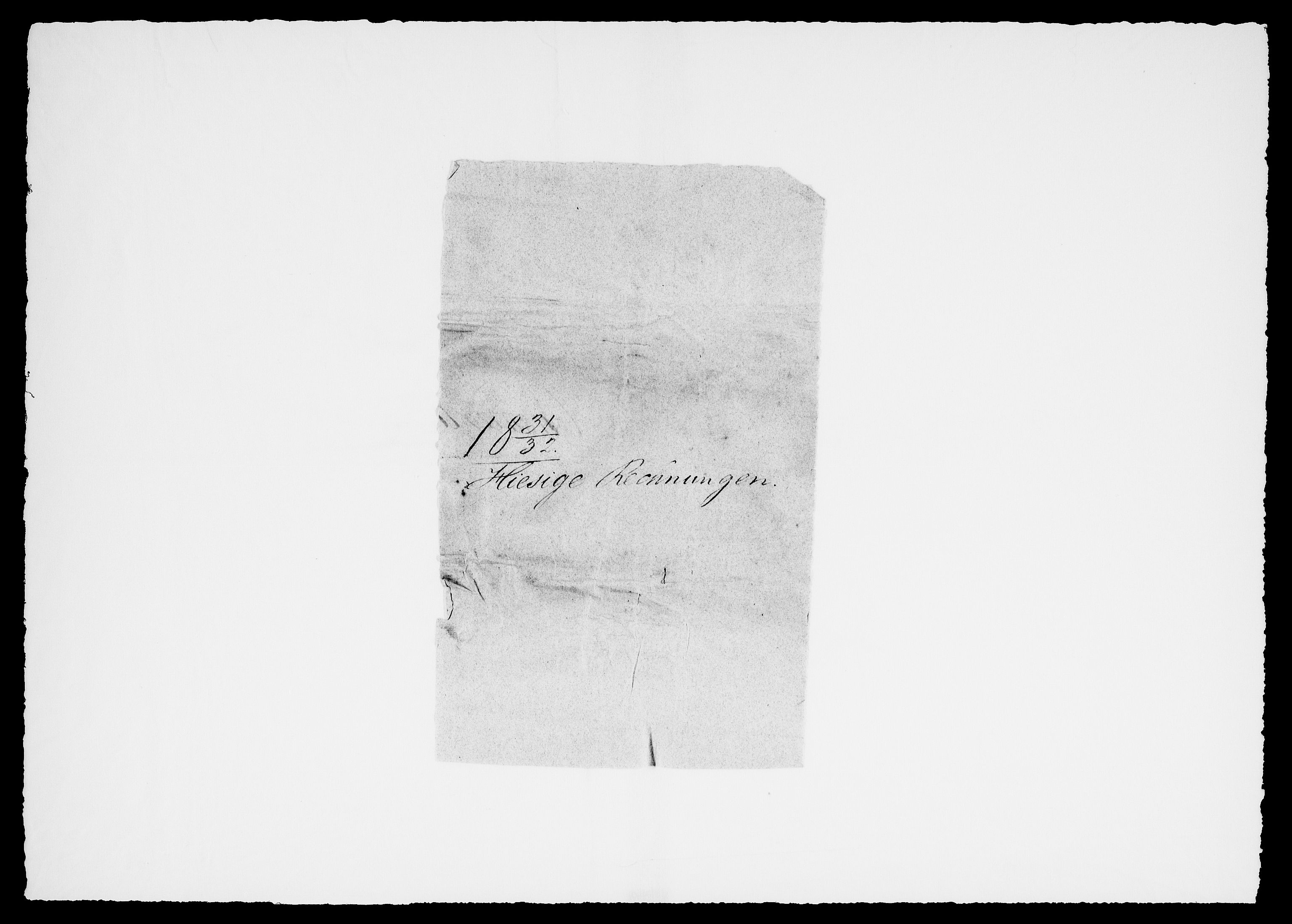 Modums Blaafarveværk, RA/PA-0157/G/Gd/Gdc/L0217/0001: -- / Hiesige und Auswartige Rechnungen, 1831-1834, p. 2