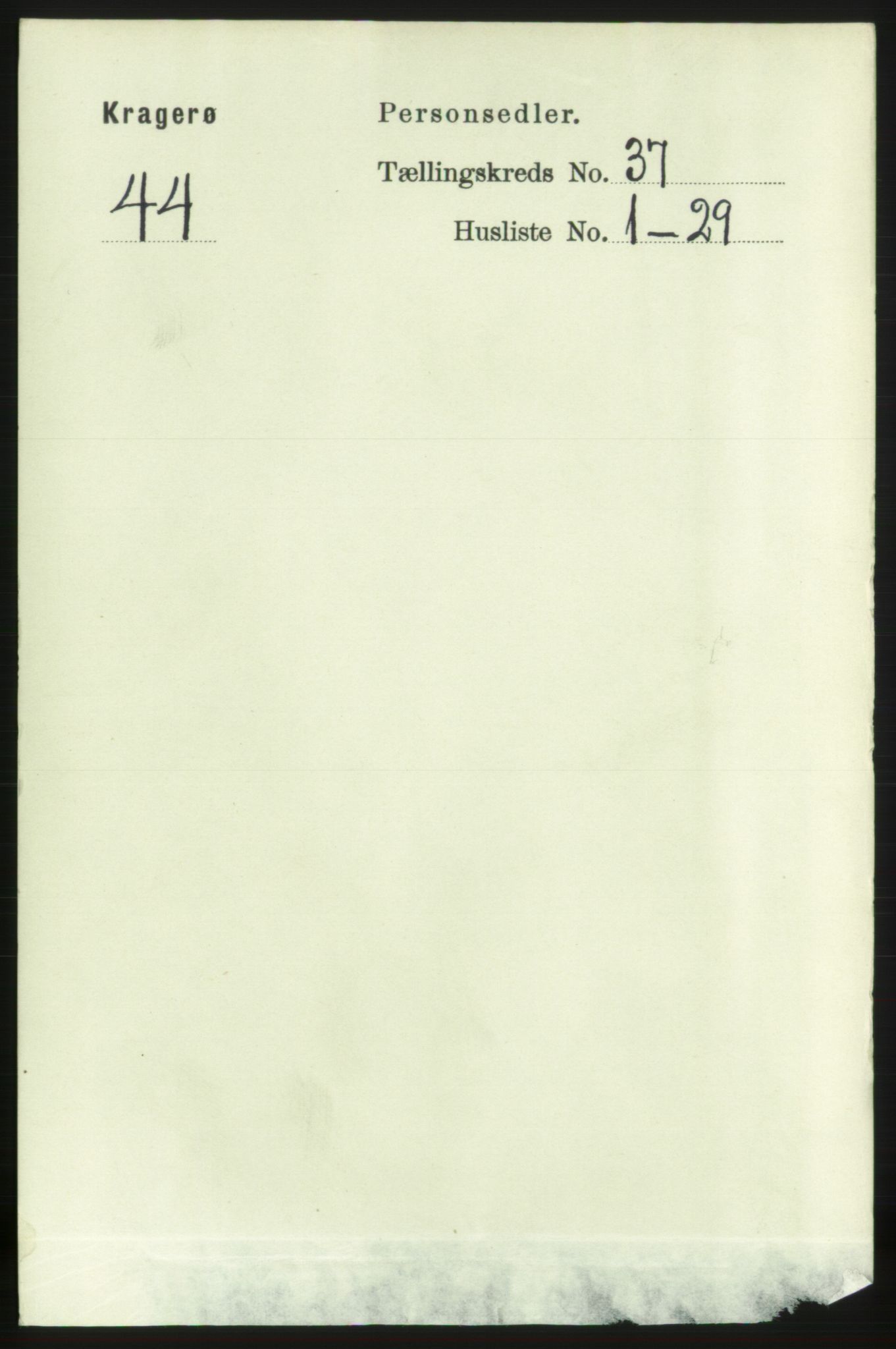 RA, 1891 census for 0801 Kragerø, 1891, p. 6754