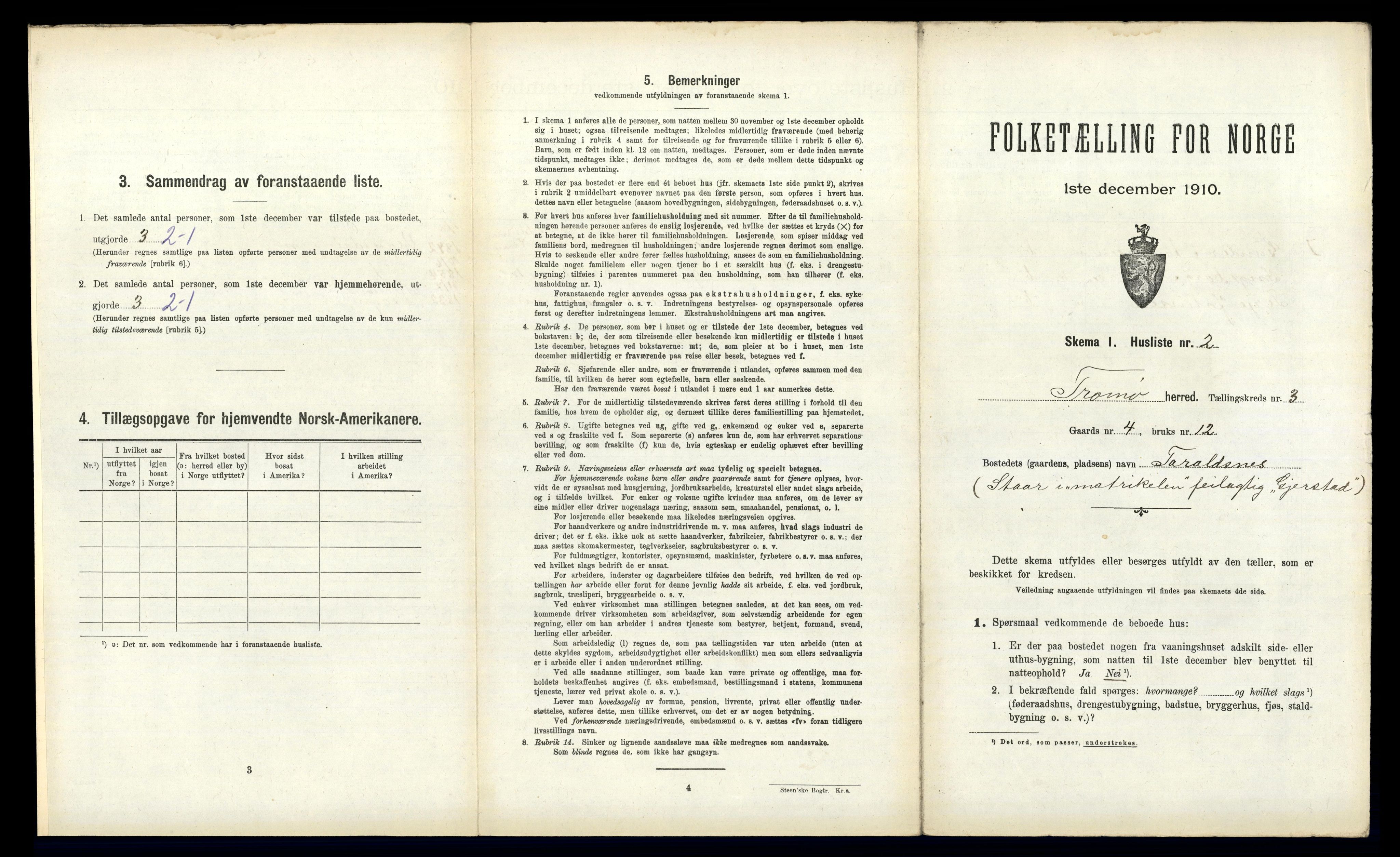 RA, 1910 census for Tromøy, 1910, p. 270