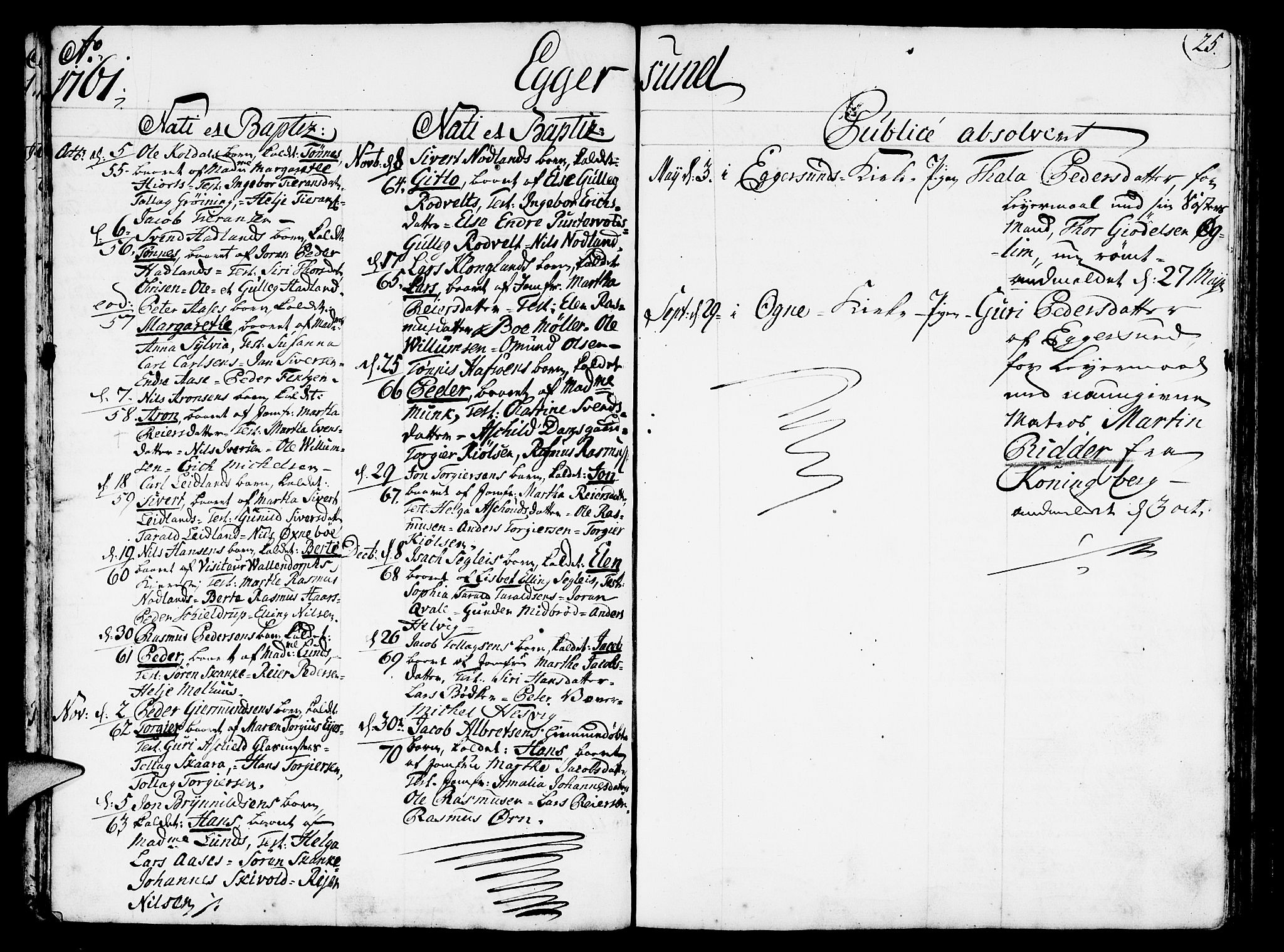 Eigersund sokneprestkontor, AV/SAST-A-101807/S08/L0003: Parish register (official) no. A 3, 1758-1775, p. 25