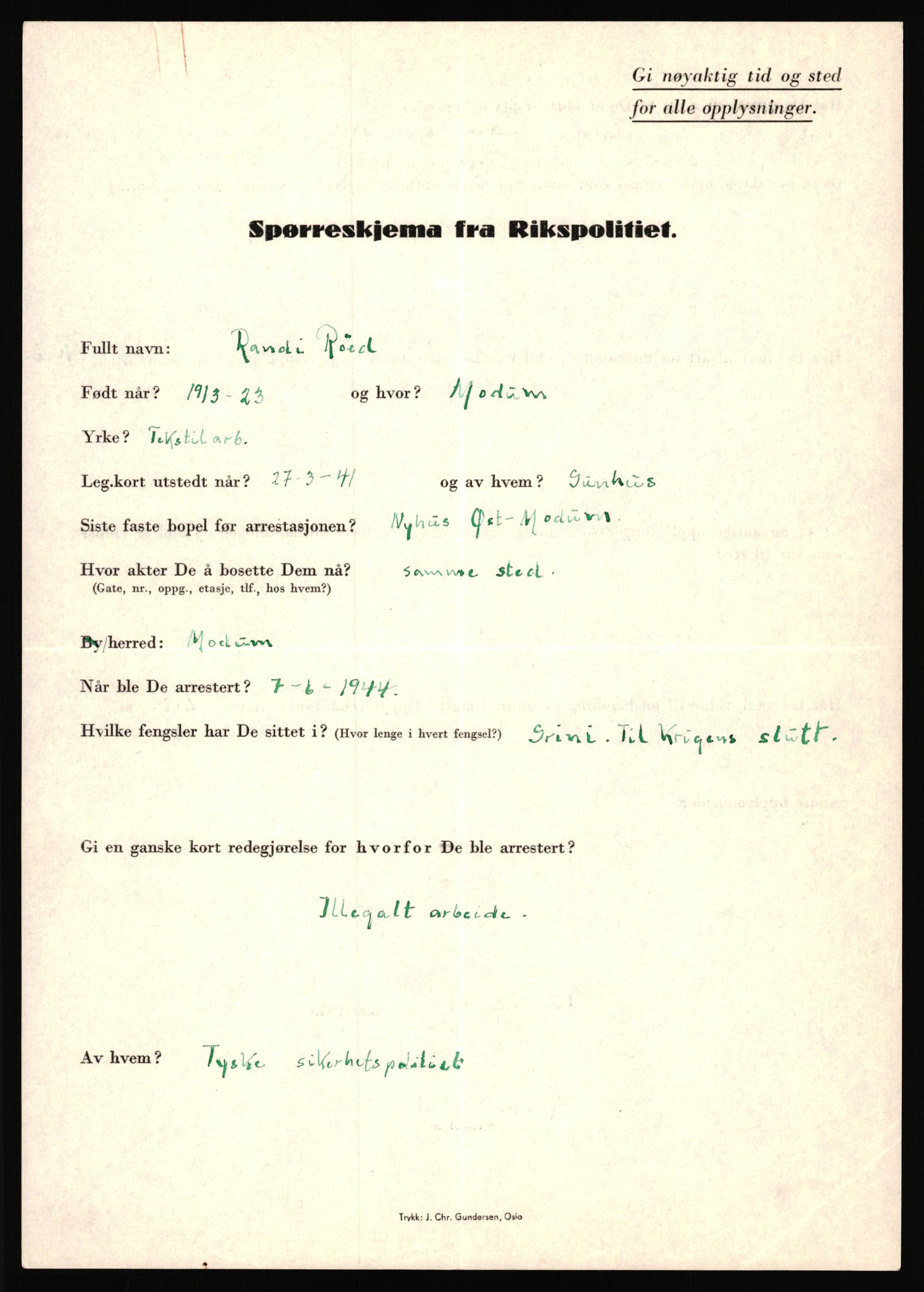 Rikspolitisjefen, AV/RA-S-1560/L/L0014: Pettersen, Aksel - Savosnick, Ernst, 1940-1945, p. 909