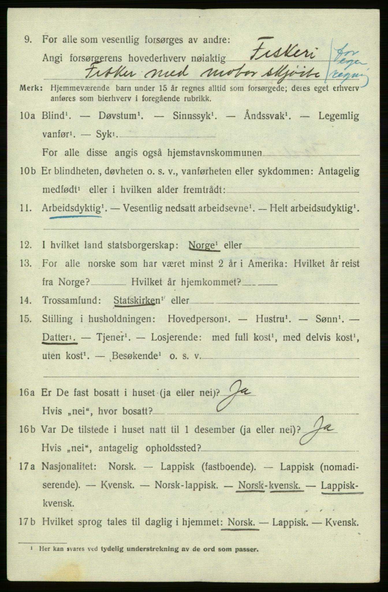 SATØ, 1920 census for , 1920, p. 1575