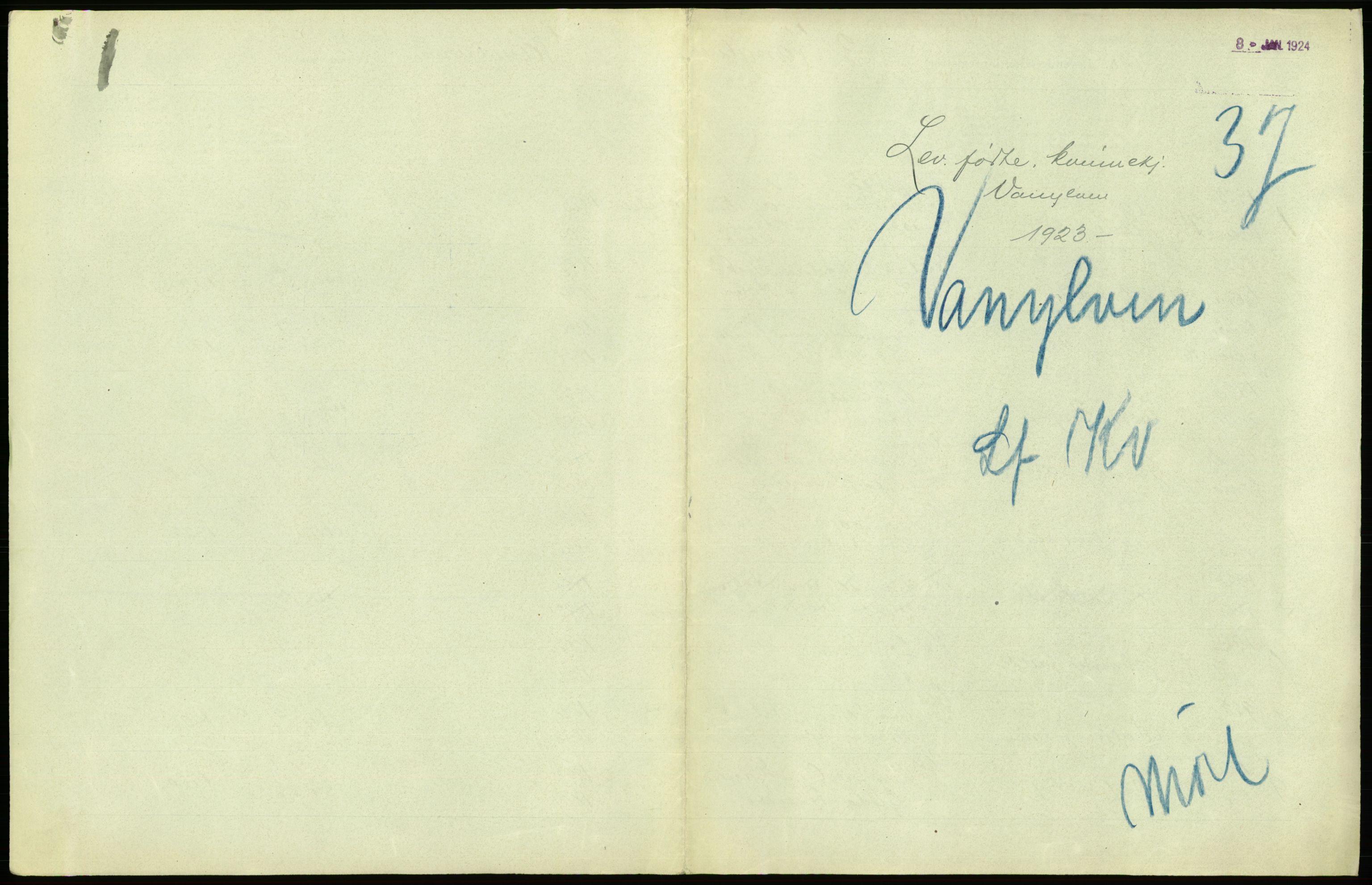 Statistisk sentralbyrå, Sosiodemografiske emner, Befolkning, RA/S-2228/D/Df/Dfc/Dfcc/L0033: Møre fylke: Levendefødte menn og kvinner. Bygder., 1923, p. 381