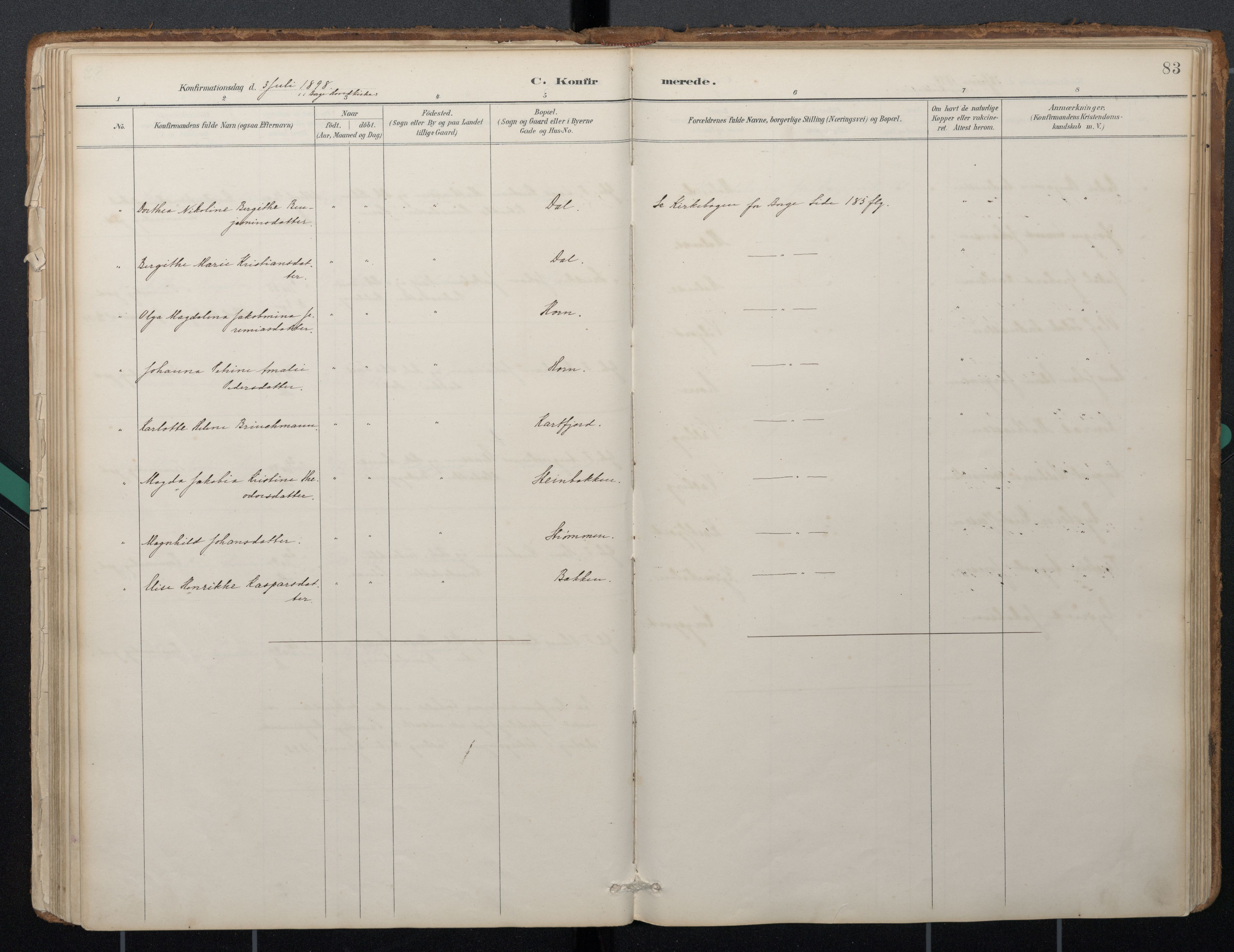 Ministerialprotokoller, klokkerbøker og fødselsregistre - Nordland, AV/SAT-A-1459/884/L1193: Parish register (official) no. 884A01, 1888-1905, p. 83