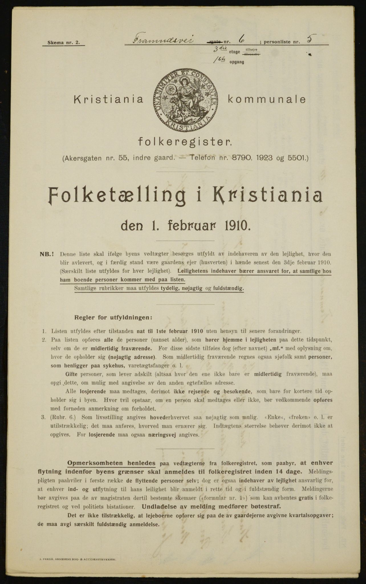 OBA, Municipal Census 1910 for Kristiania, 1910, p. 23905