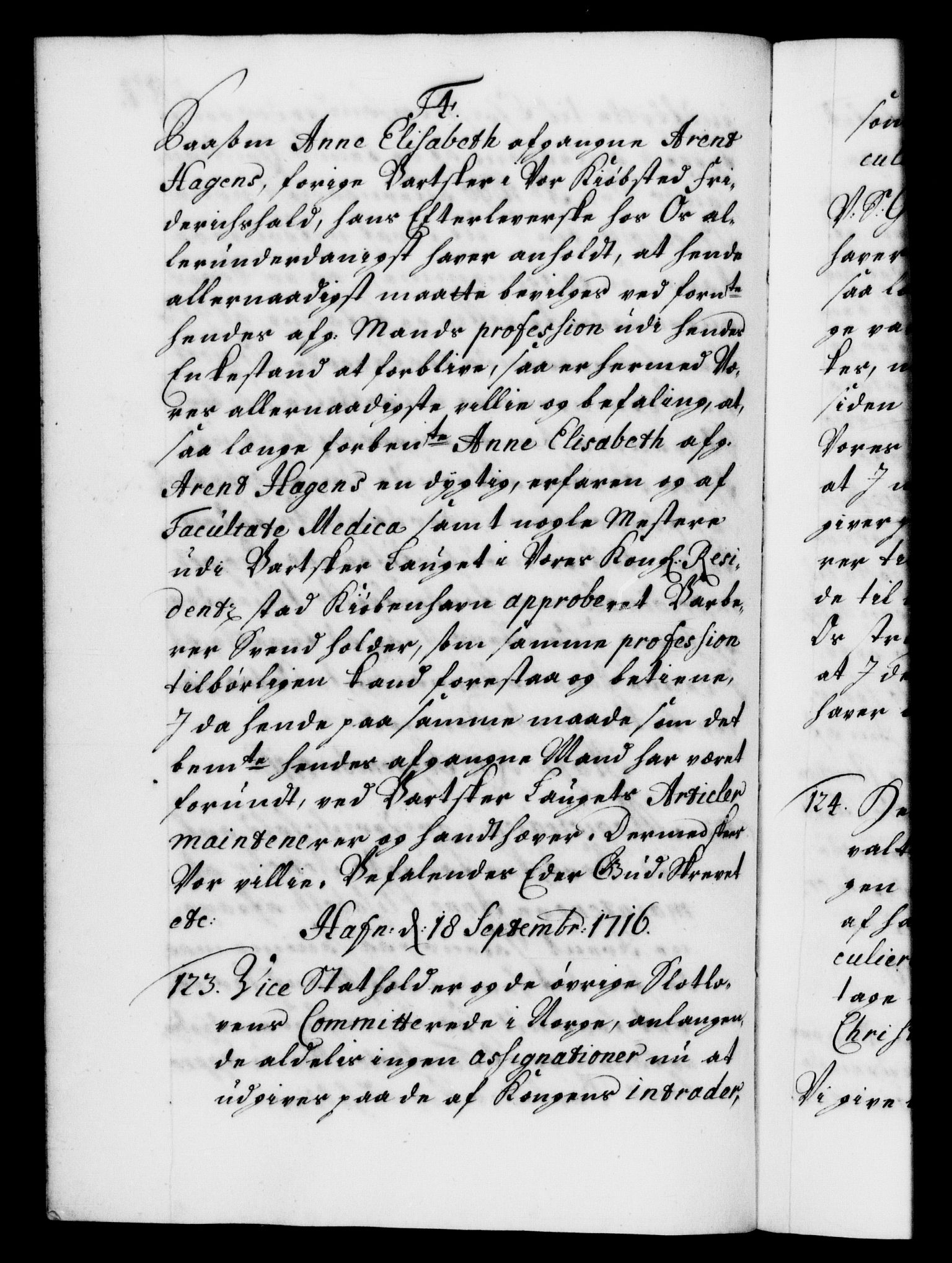 Danske Kanselli 1572-1799, AV/RA-EA-3023/F/Fc/Fca/Fcab/L0020: Norske tegnelser, 1715-1718, p. 287b