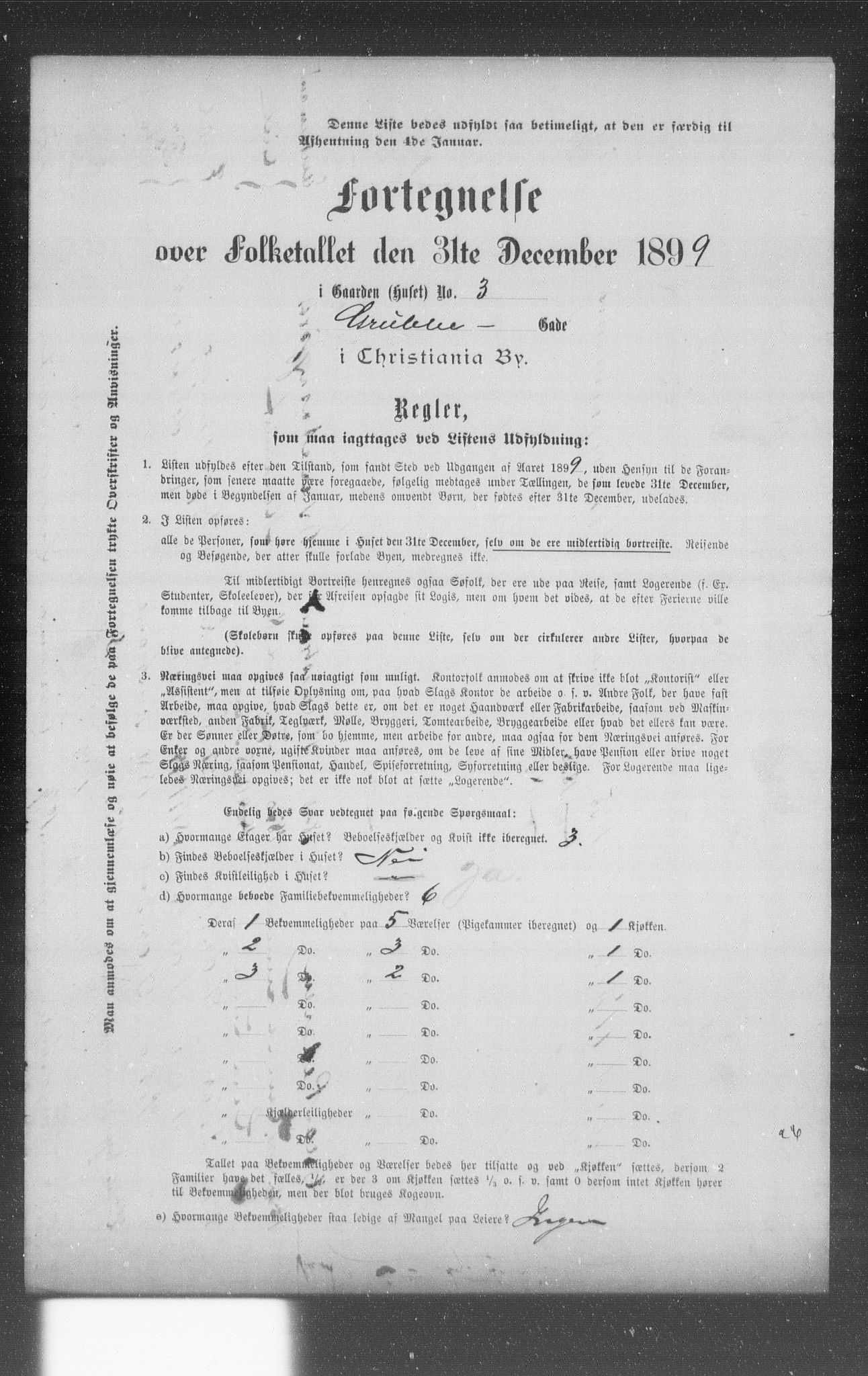 OBA, Municipal Census 1899 for Kristiania, 1899, p. 4029