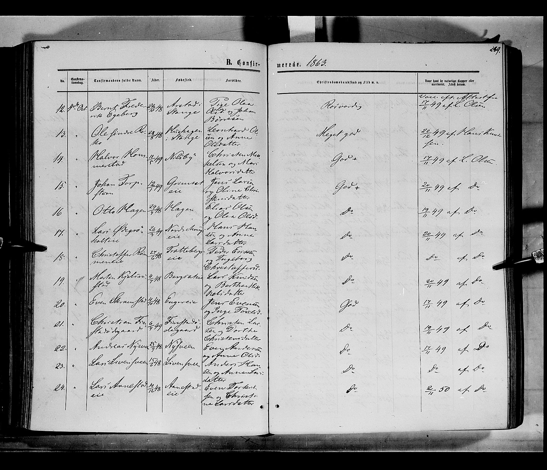 Løten prestekontor, AV/SAH-PREST-022/K/Ka/L0008: Parish register (official) no. 8, 1860-1877, p. 289