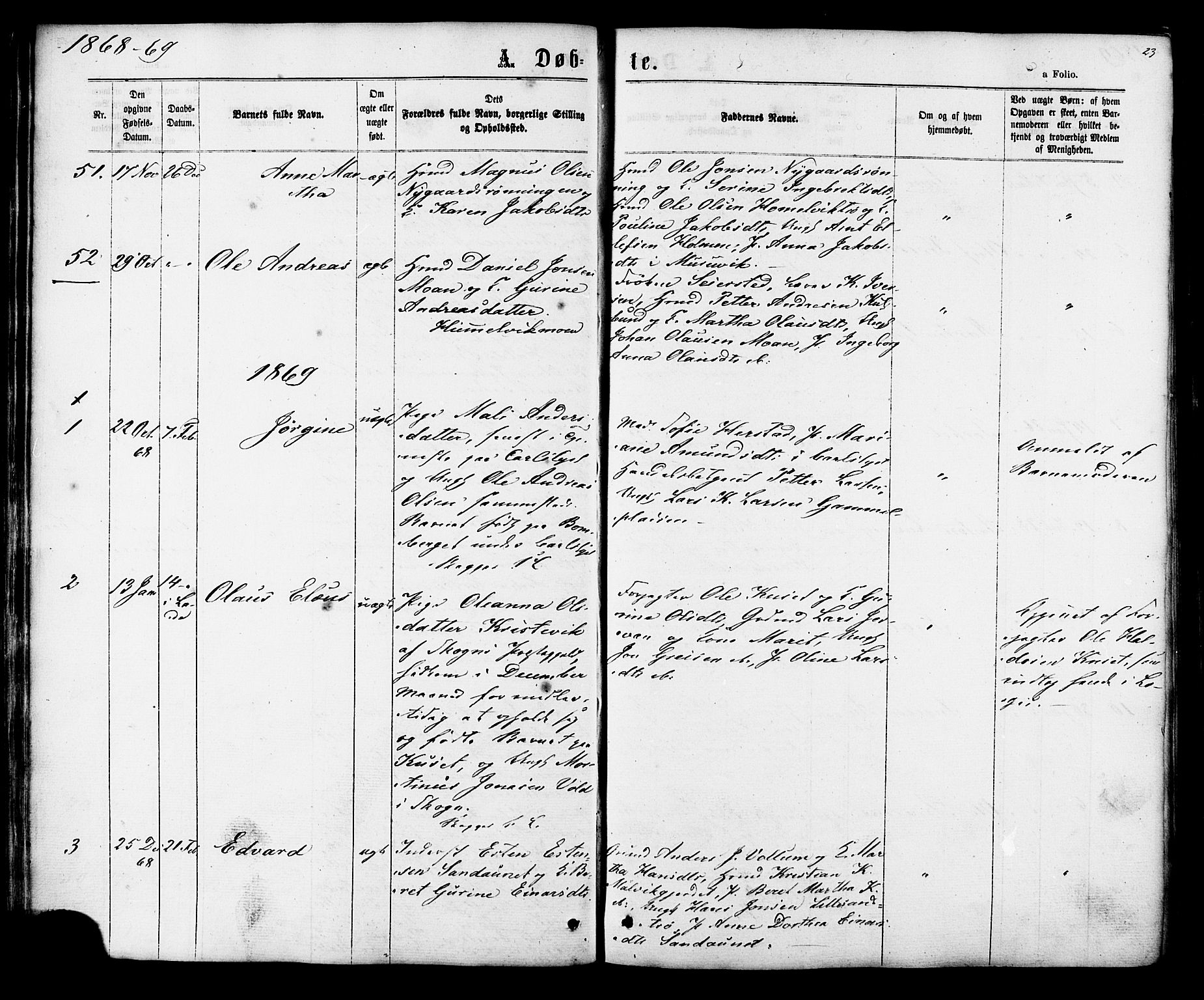 Ministerialprotokoller, klokkerbøker og fødselsregistre - Sør-Trøndelag, SAT/A-1456/616/L0409: Parish register (official) no. 616A06, 1865-1877, p. 23