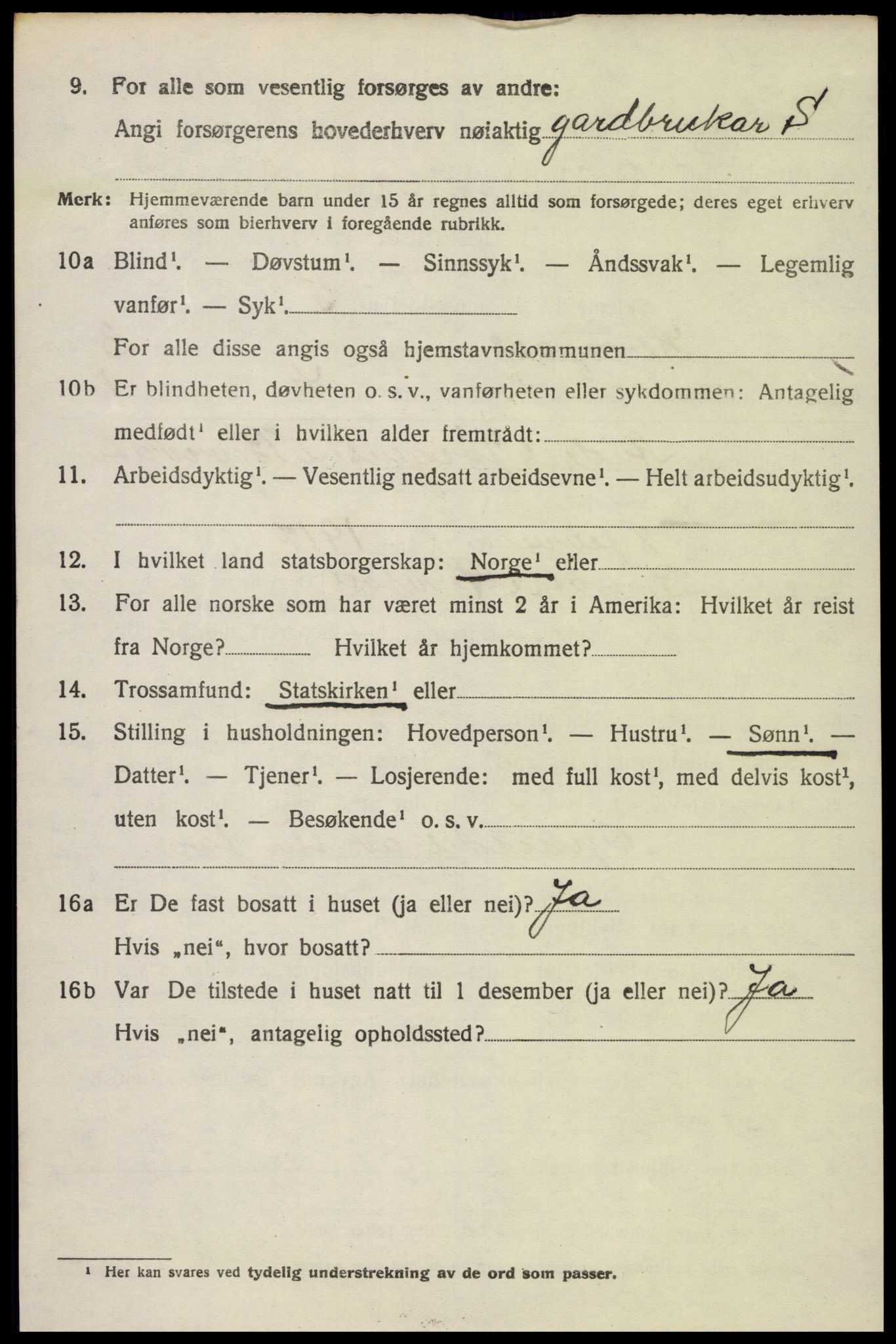 SAK, 1920 census for Herefoss, 1920, p. 775