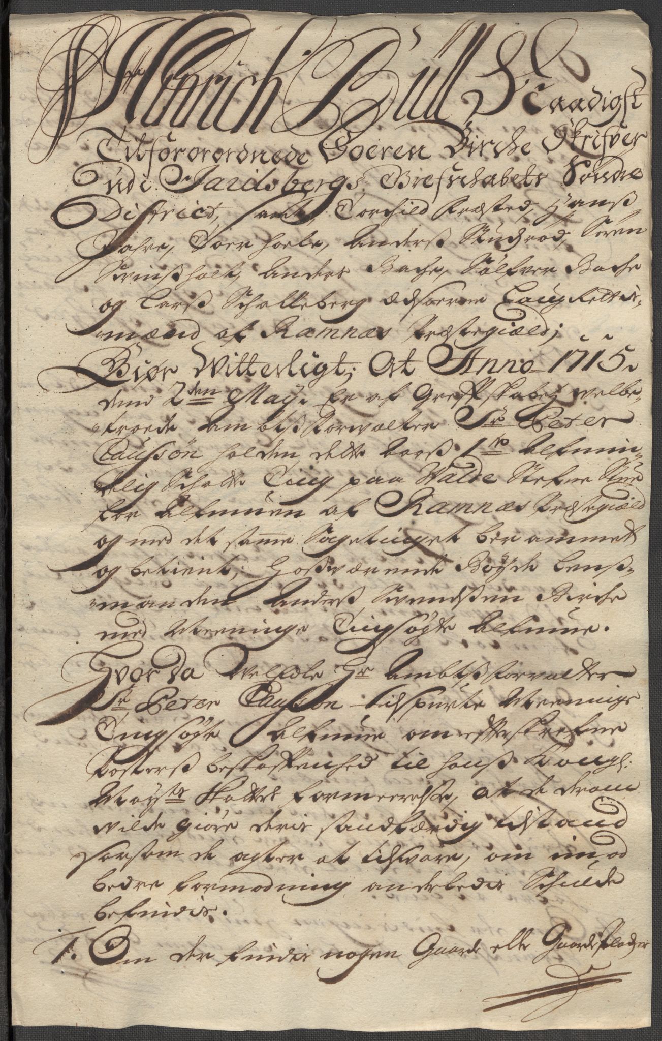 Rentekammeret inntil 1814, Reviderte regnskaper, Fogderegnskap, AV/RA-EA-4092/R32/L1879: Fogderegnskap Jarlsberg grevskap, 1714-1715, p. 378