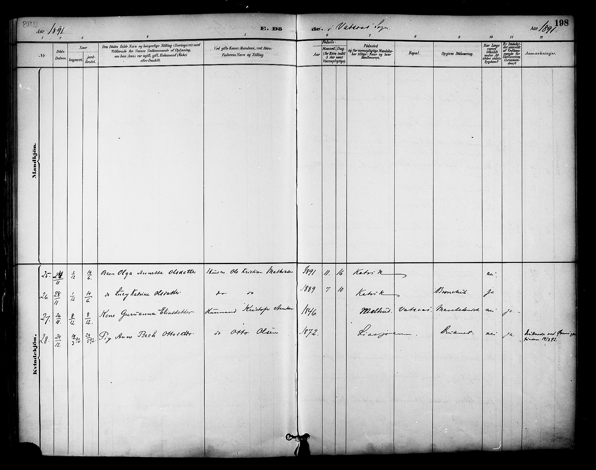 Ministerialprotokoller, klokkerbøker og fødselsregistre - Nordland, AV/SAT-A-1459/810/L0150: Parish register (official) no. 810A10 /1, 1884-1895, p. 198