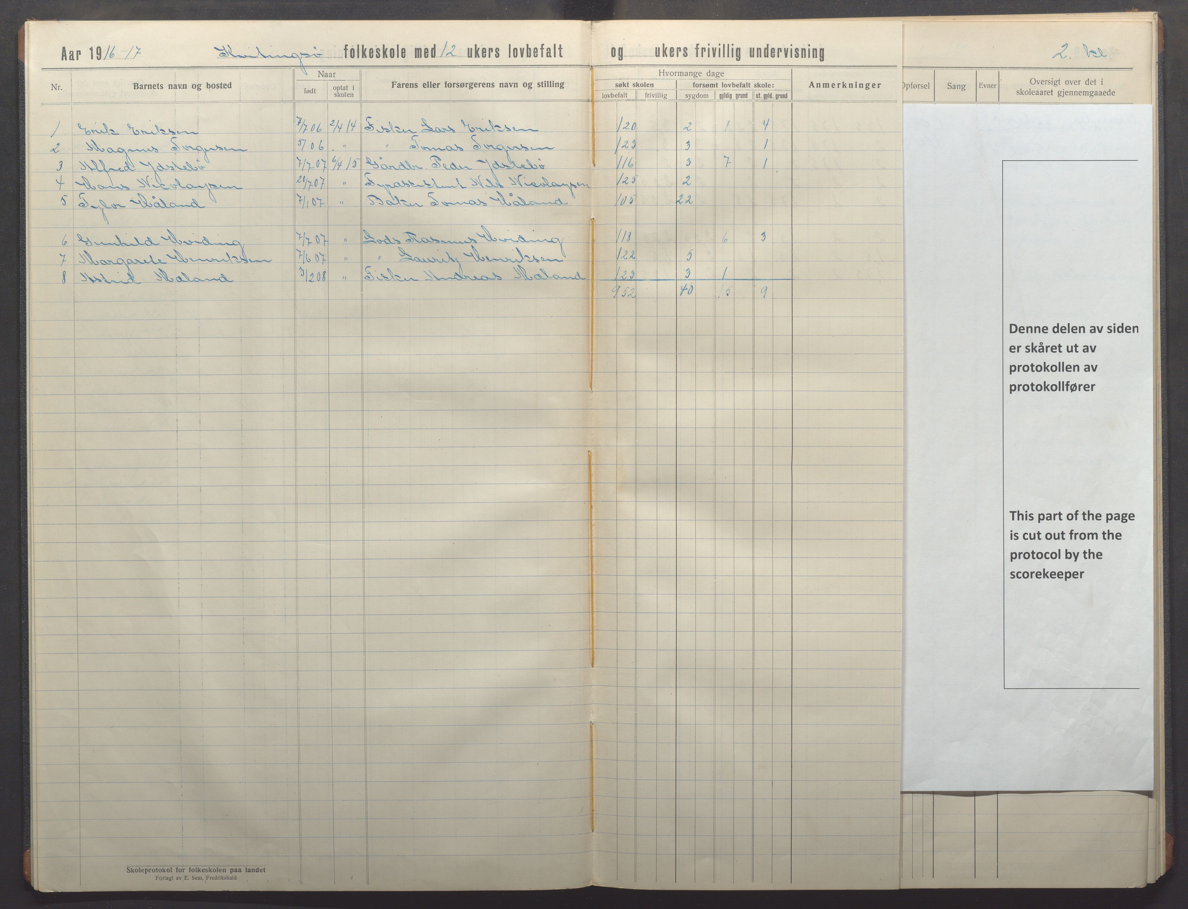 Kvitsøy kommune - Skolestyret, IKAR/K-100574/H/L0003: Skoleprotokoll, 1914-1922, p. 5