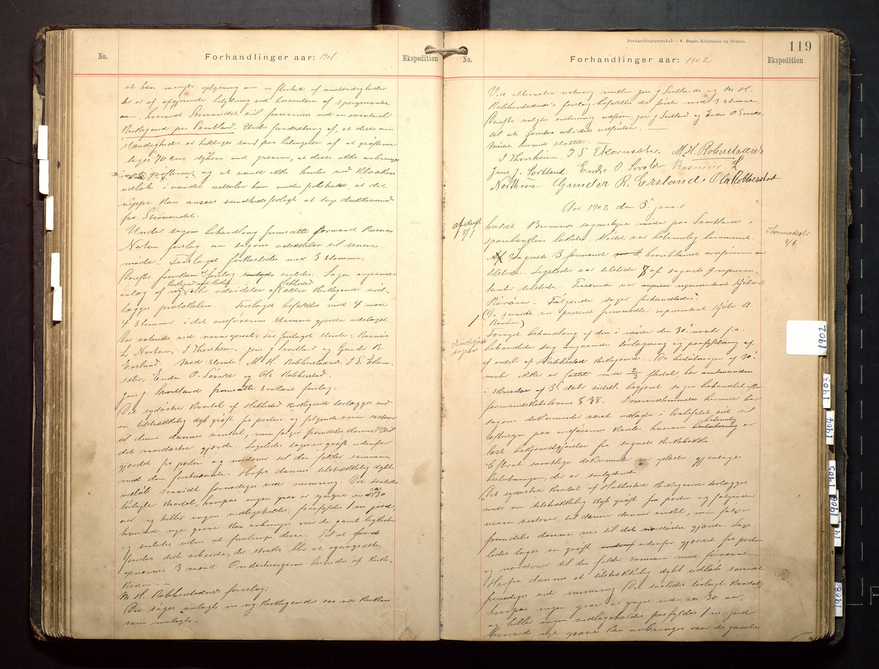 Finnaas kommune. Formannskapet, IKAH/1218a-021/A/Aa/L0003: Møtebok for formannskap, heradsstyre og soknestyre, 1896-1908, p. 119