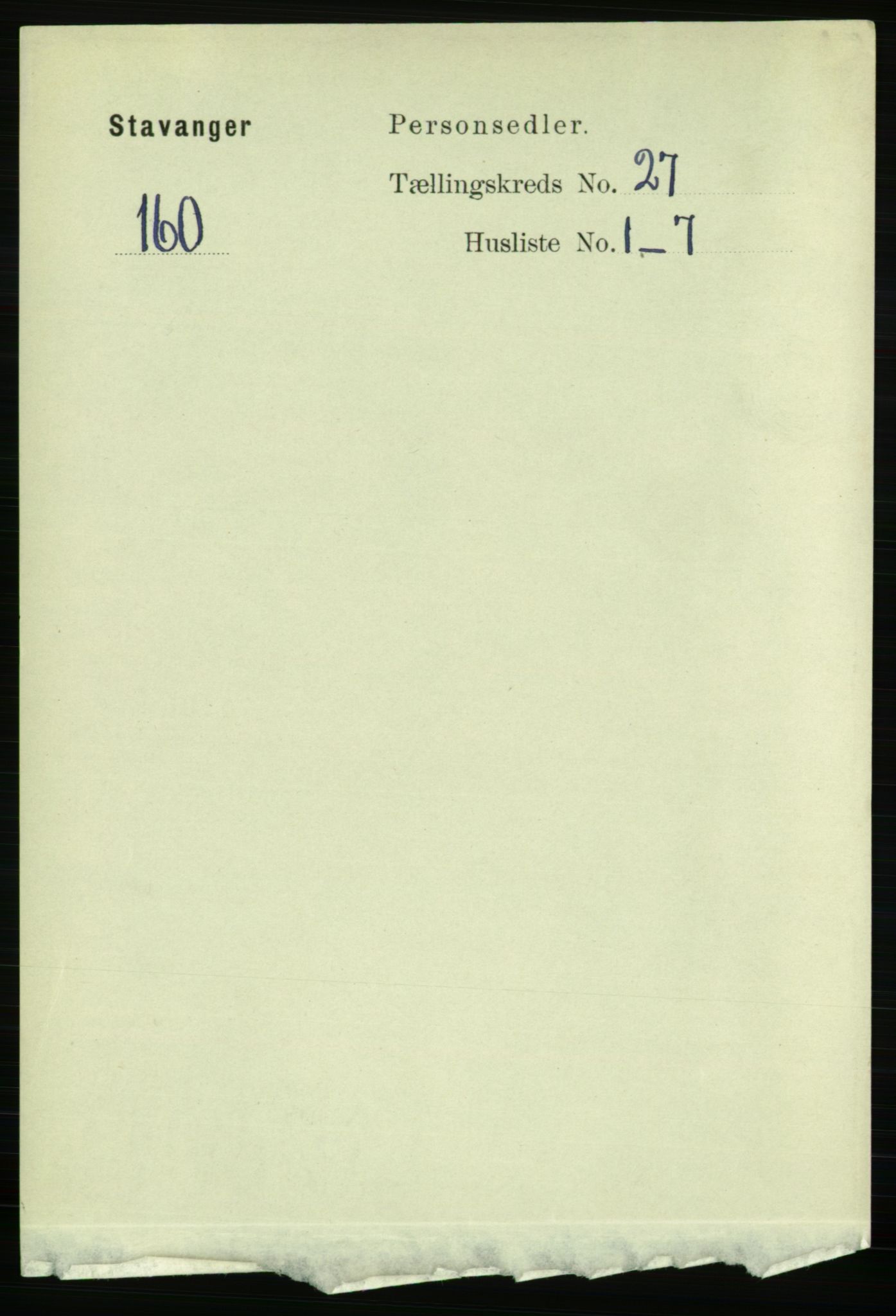 RA, 1891 census for 1103 Stavanger, 1891, p. 28899