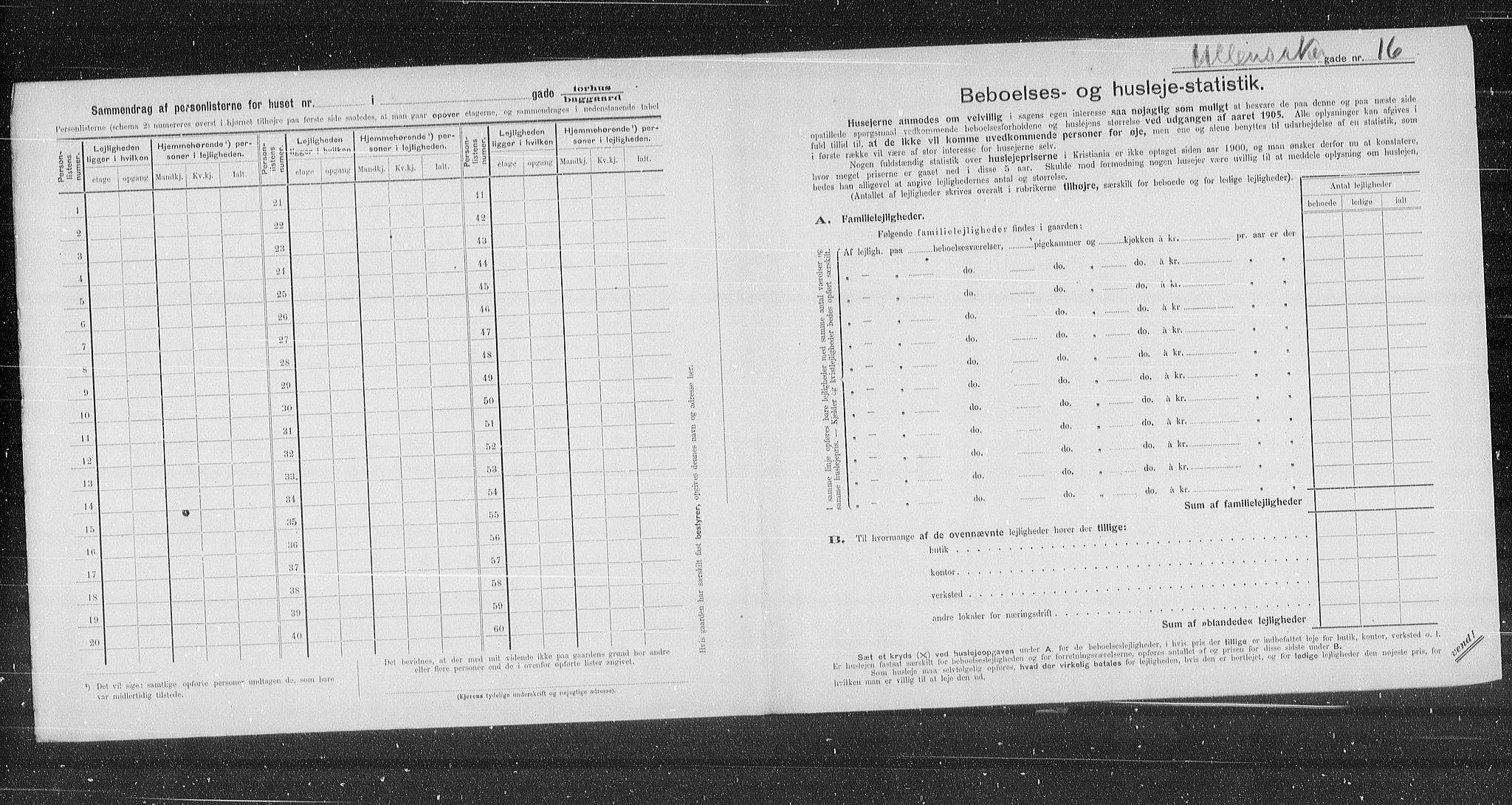 OBA, Municipal Census 1905 for Kristiania, 1905, p. 62387