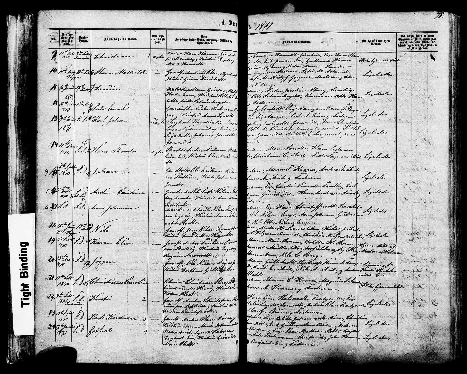 Modum kirkebøker, SAKO/A-234/F/Fa/L0010: Parish register (official) no. 10, 1865-1876, p. 78