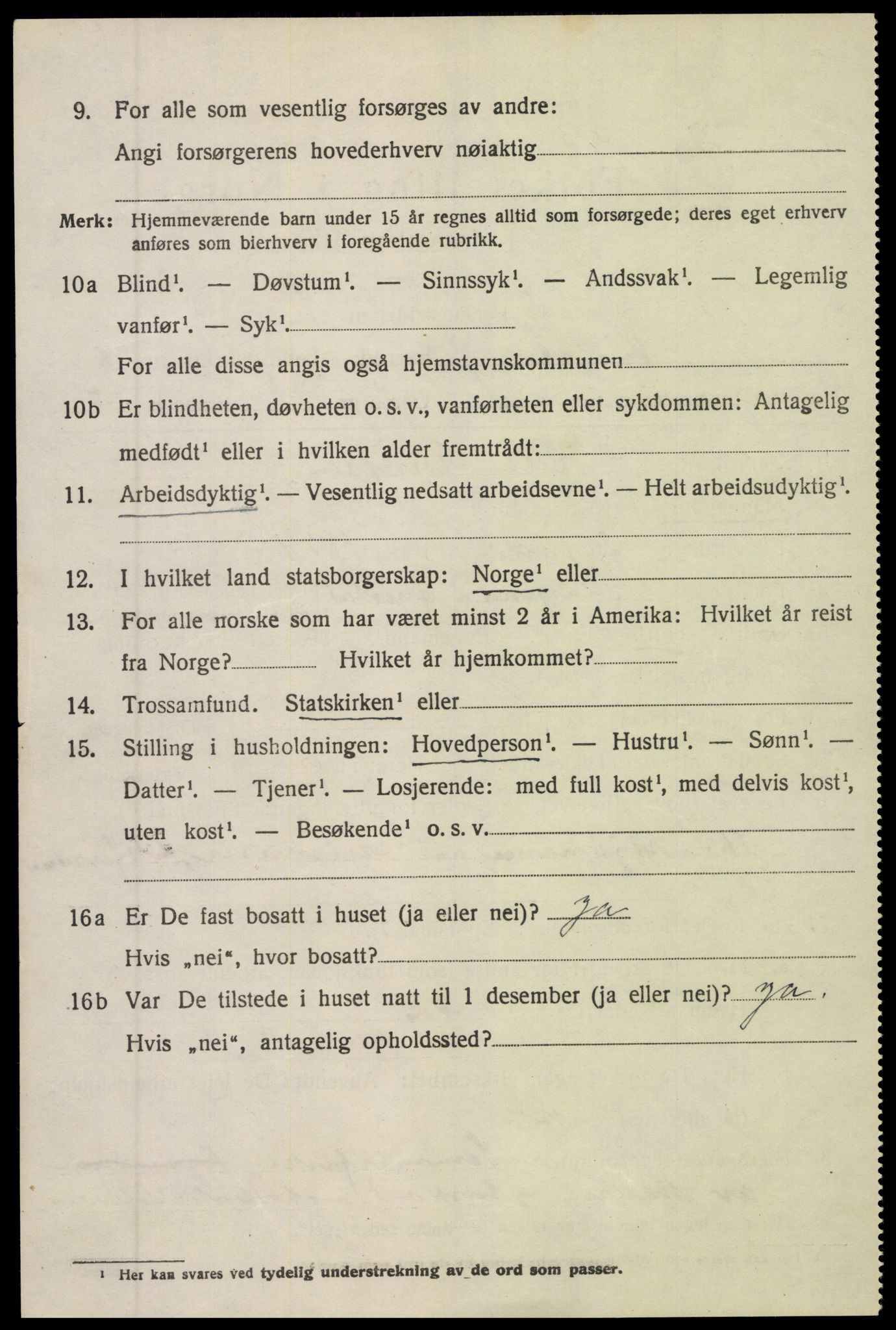 SAK, 1920 census for Øyestad, 1920, p. 5265