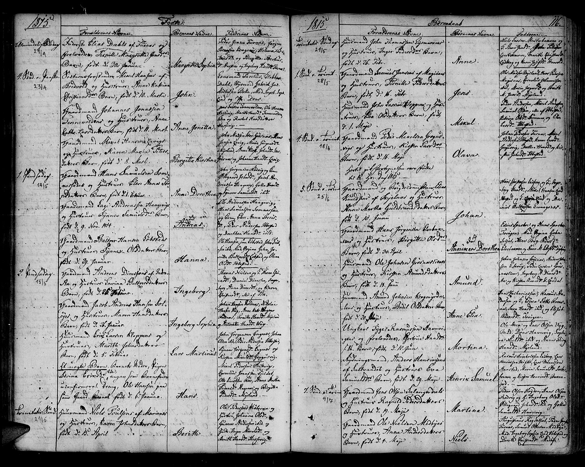 Ibestad sokneprestembete, SATØ/S-0077/H/Ha/Haa/L0004kirke: Parish register (official) no. 4, 1801-1824, p. 116
