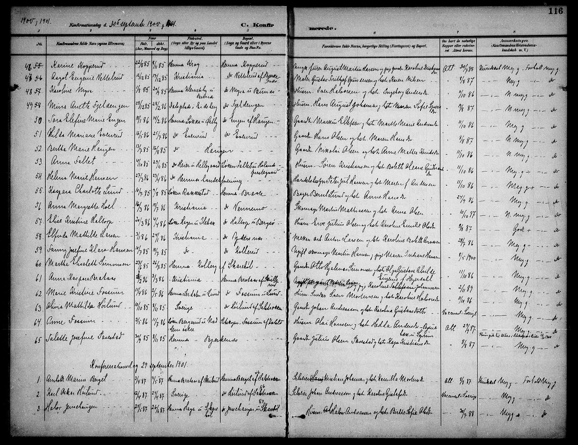 Høland prestekontor Kirkebøker, SAO/A-10346a/F/Fb/L0003: Parish register (official) no. II 3, 1897-1912, p. 116