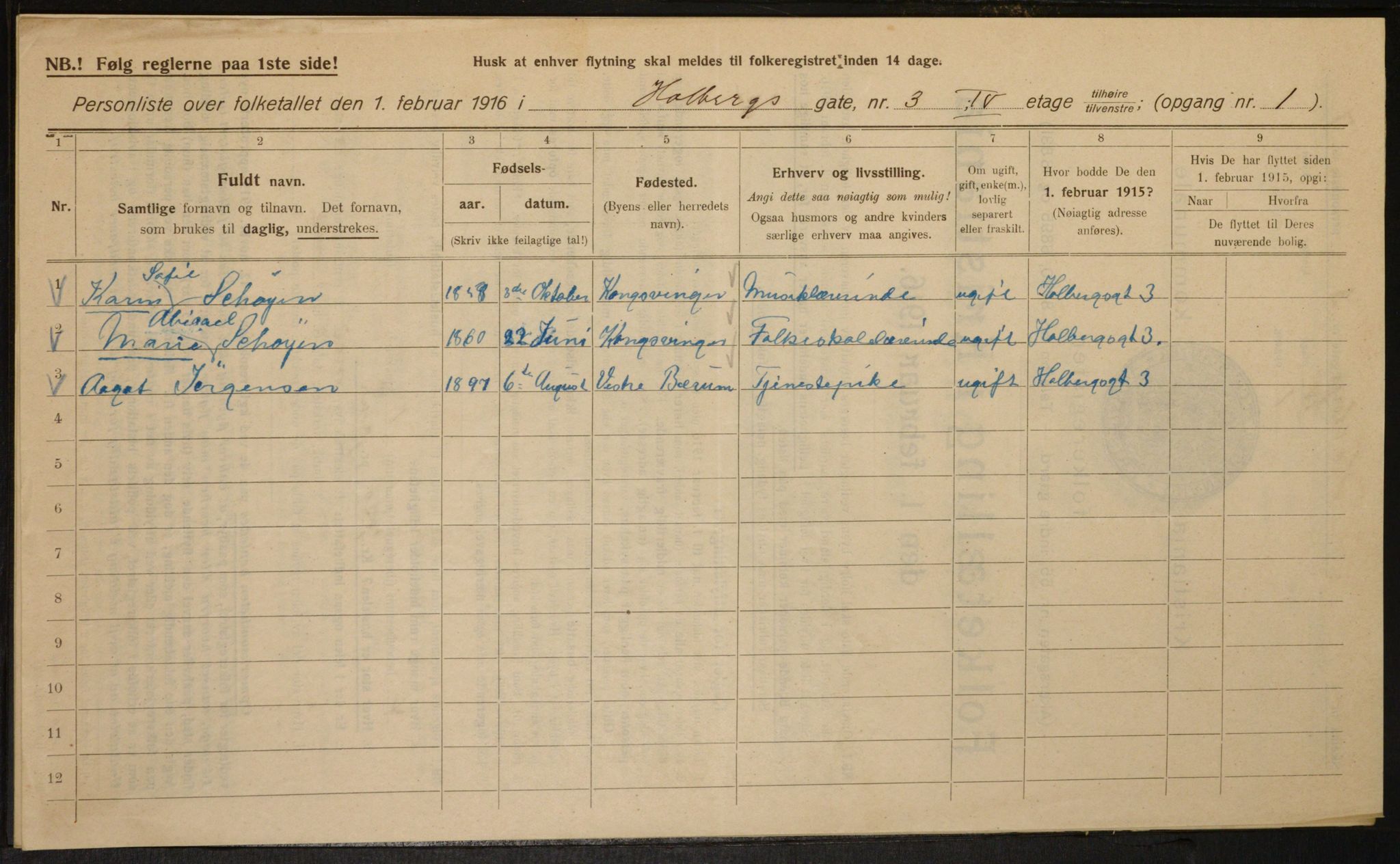 OBA, Municipal Census 1916 for Kristiania, 1916, p. 40924