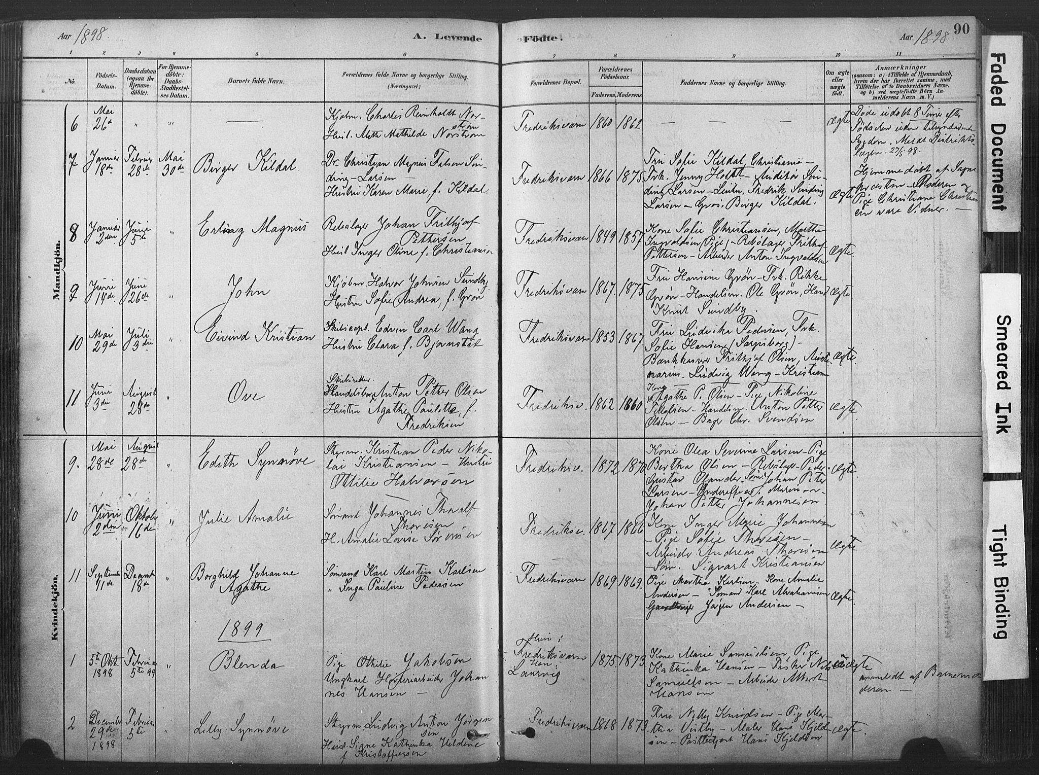 Stavern kirkebøker, SAKO/A-318/F/Fa/L0008: Parish register (official) no. 8, 1878-1905, p. 90