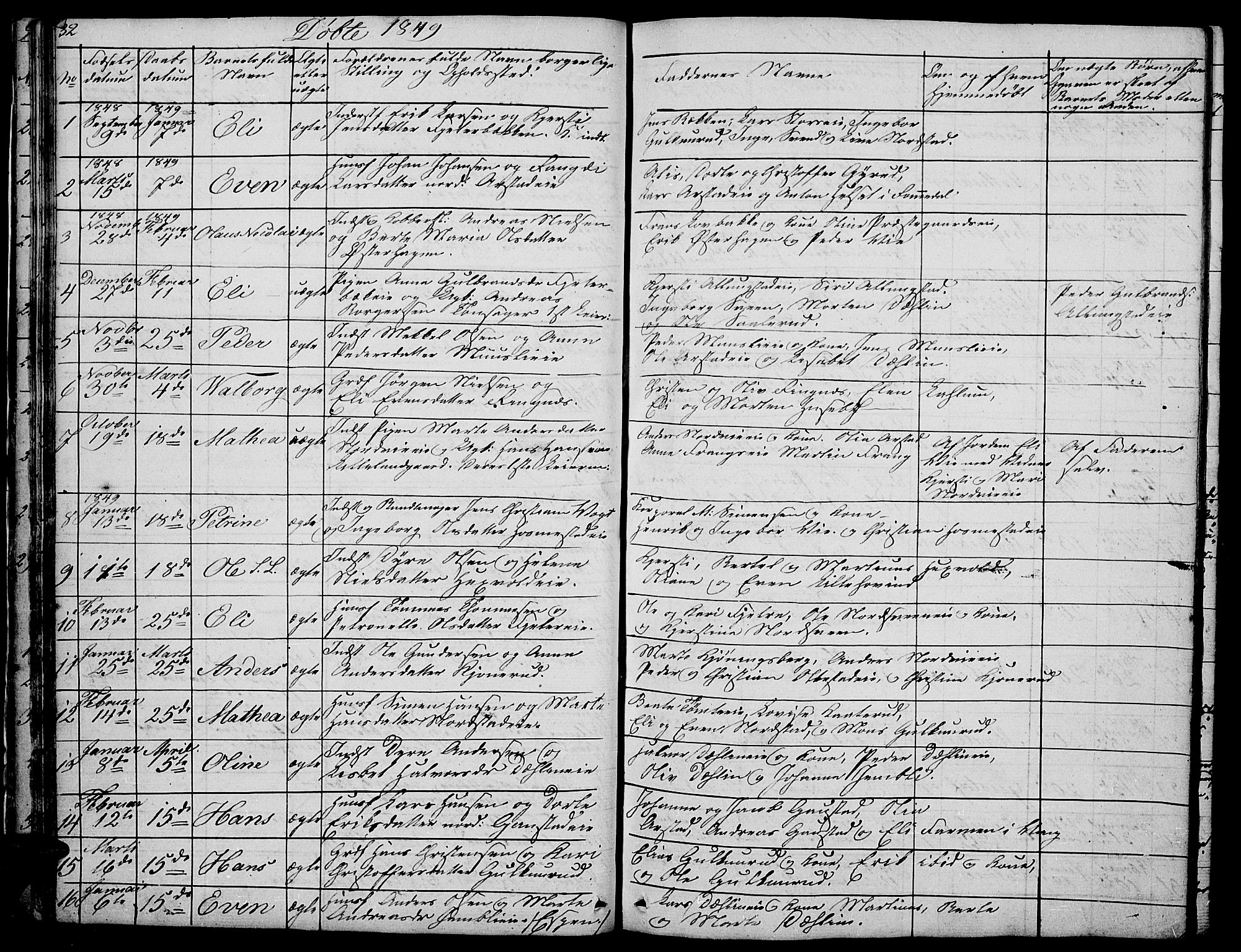Stange prestekontor, SAH/PREST-002/L/L0002: Parish register (copy) no. 2, 1838-1879, p. 32
