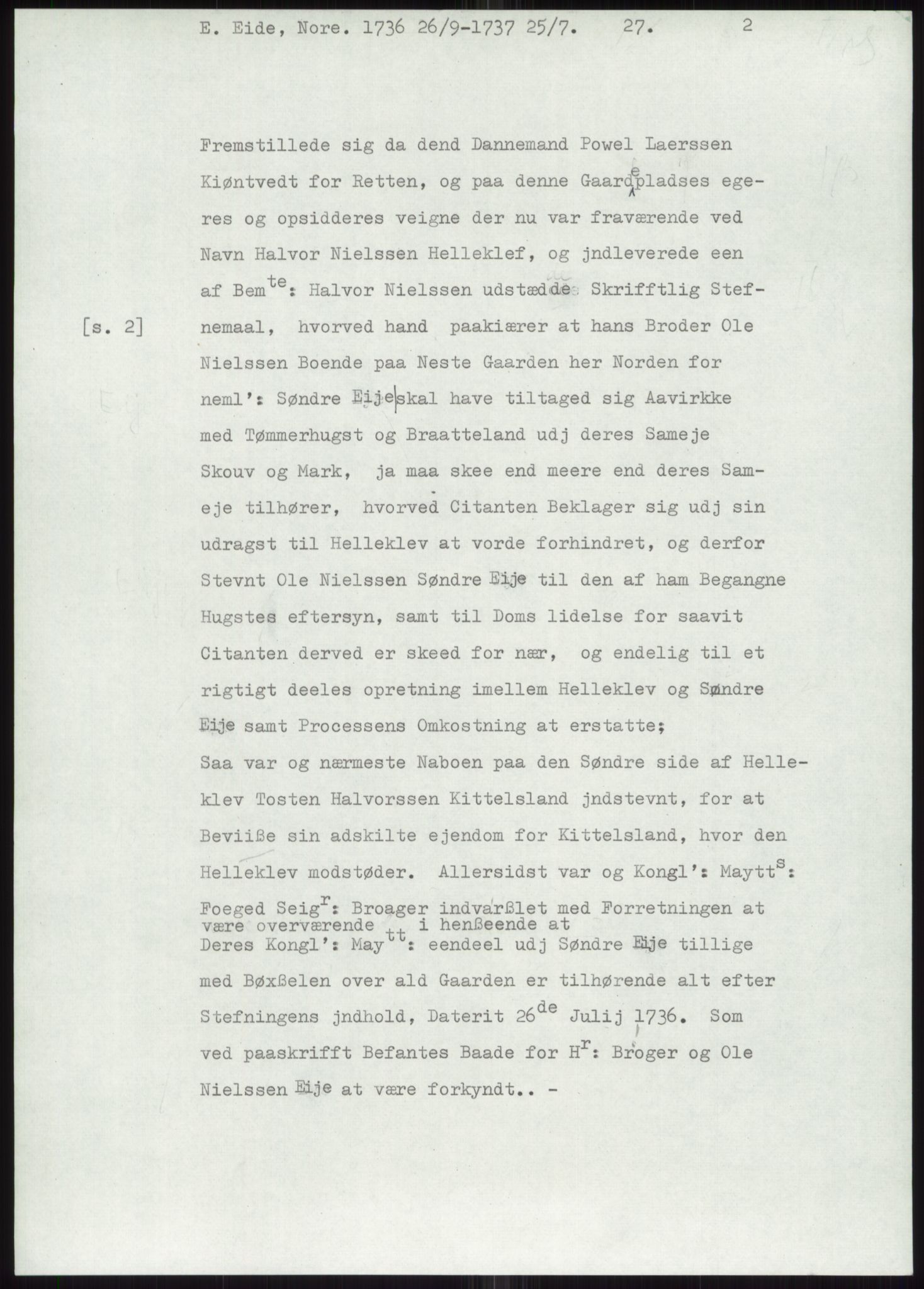 Samlinger til kildeutgivelse, Diplomavskriftsamlingen, AV/RA-EA-4053/H/Ha, p. 1719