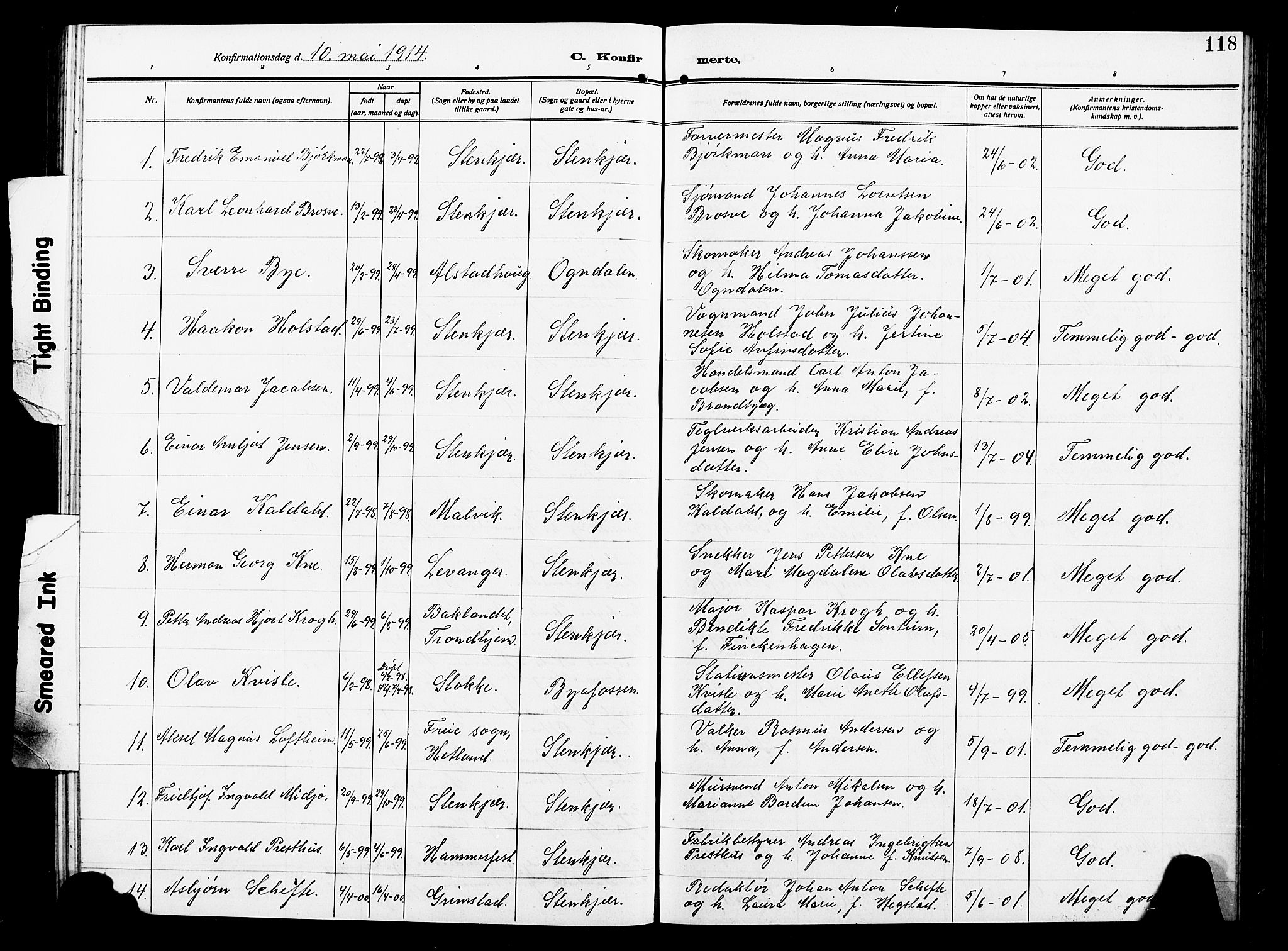 Ministerialprotokoller, klokkerbøker og fødselsregistre - Nord-Trøndelag, SAT/A-1458/739/L0376: Parish register (copy) no. 739C04, 1908-1917, p. 118