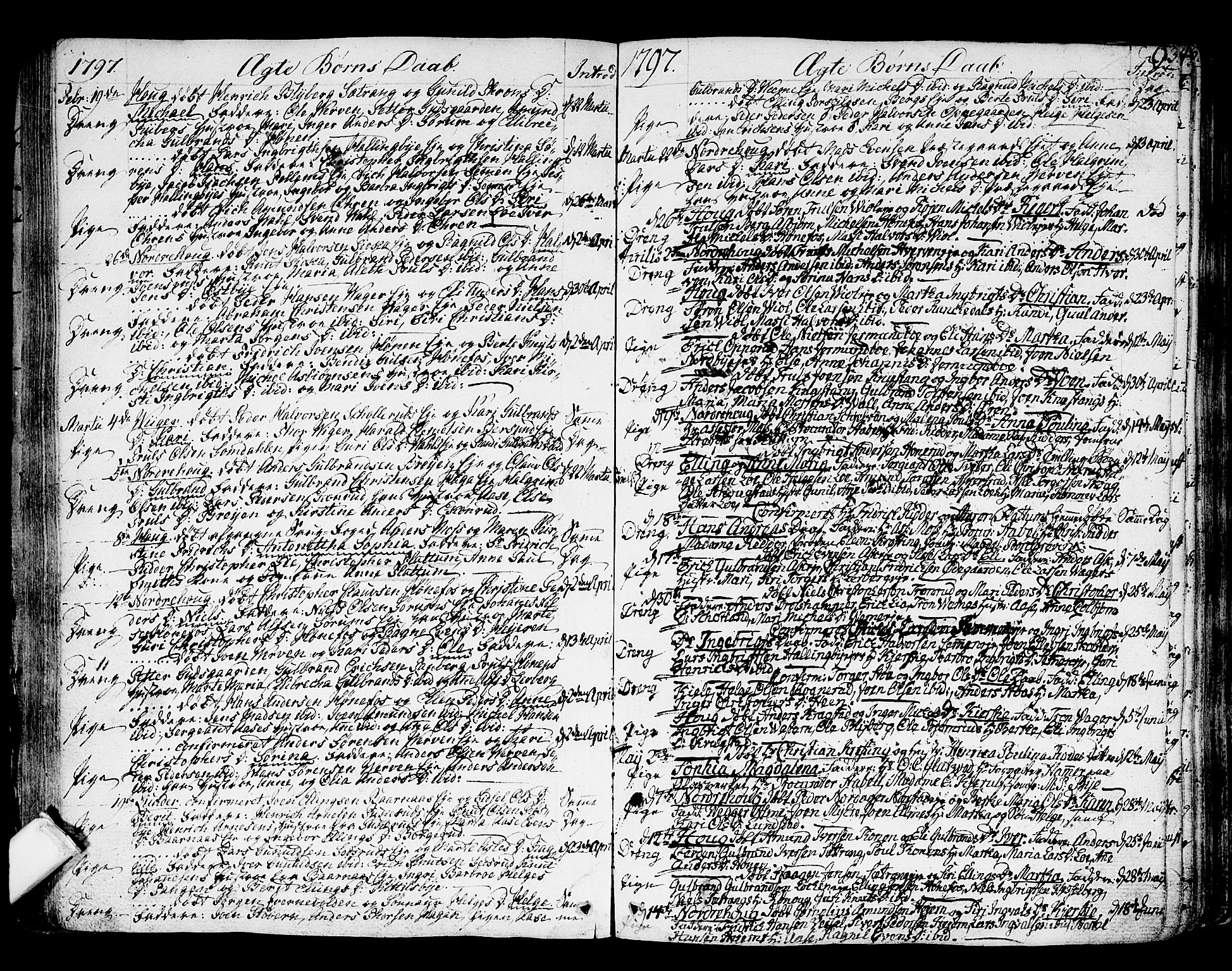 Norderhov kirkebøker, SAKO/A-237/F/Fa/L0006: Parish register (official) no. 6, 1789-1811, p. 93