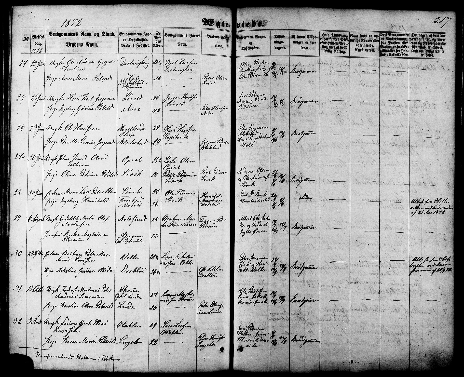 Ministerialprotokoller, klokkerbøker og fødselsregistre - Møre og Romsdal, AV/SAT-A-1454/522/L0314: Parish register (official) no. 522A09, 1863-1877, p. 217