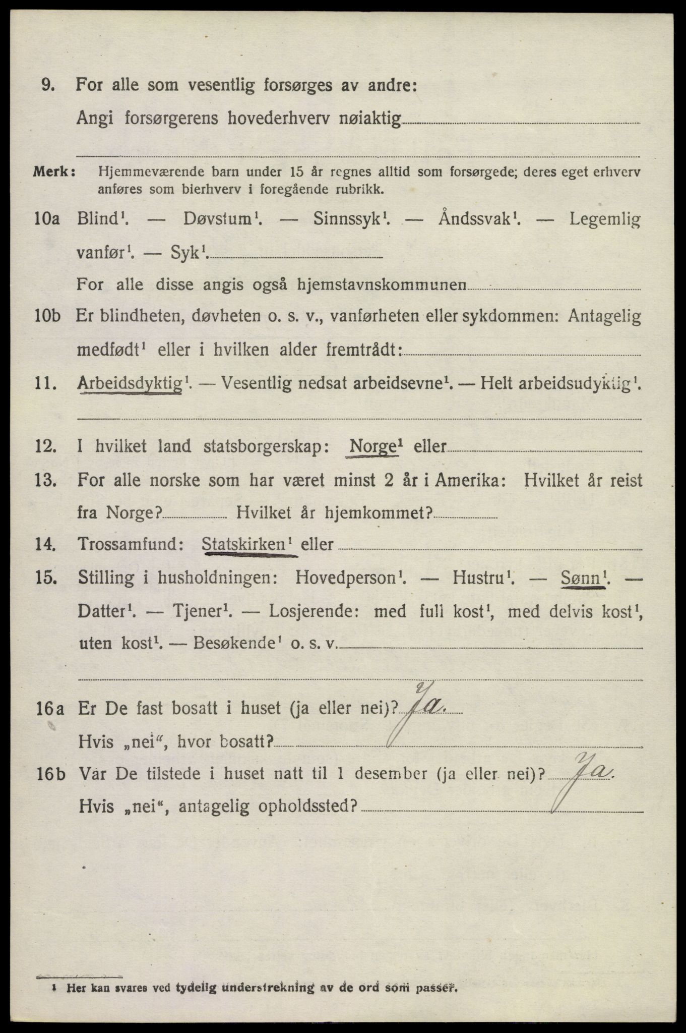 SAKO, 1920 census for Brunlanes, 1920, p. 3366