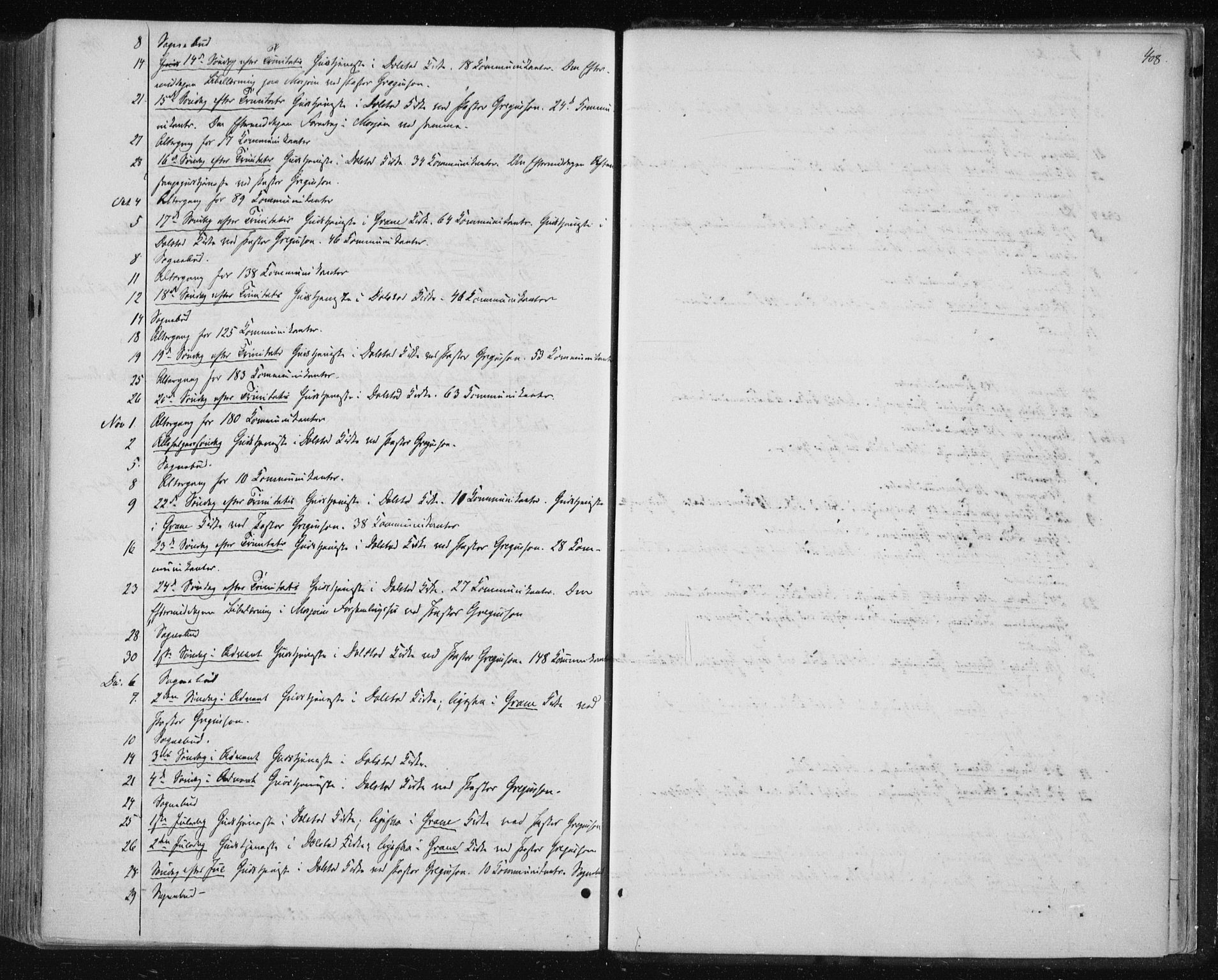 Ministerialprotokoller, klokkerbøker og fødselsregistre - Nordland, SAT/A-1459/820/L0294: Parish register (official) no. 820A15, 1866-1879, p. 408