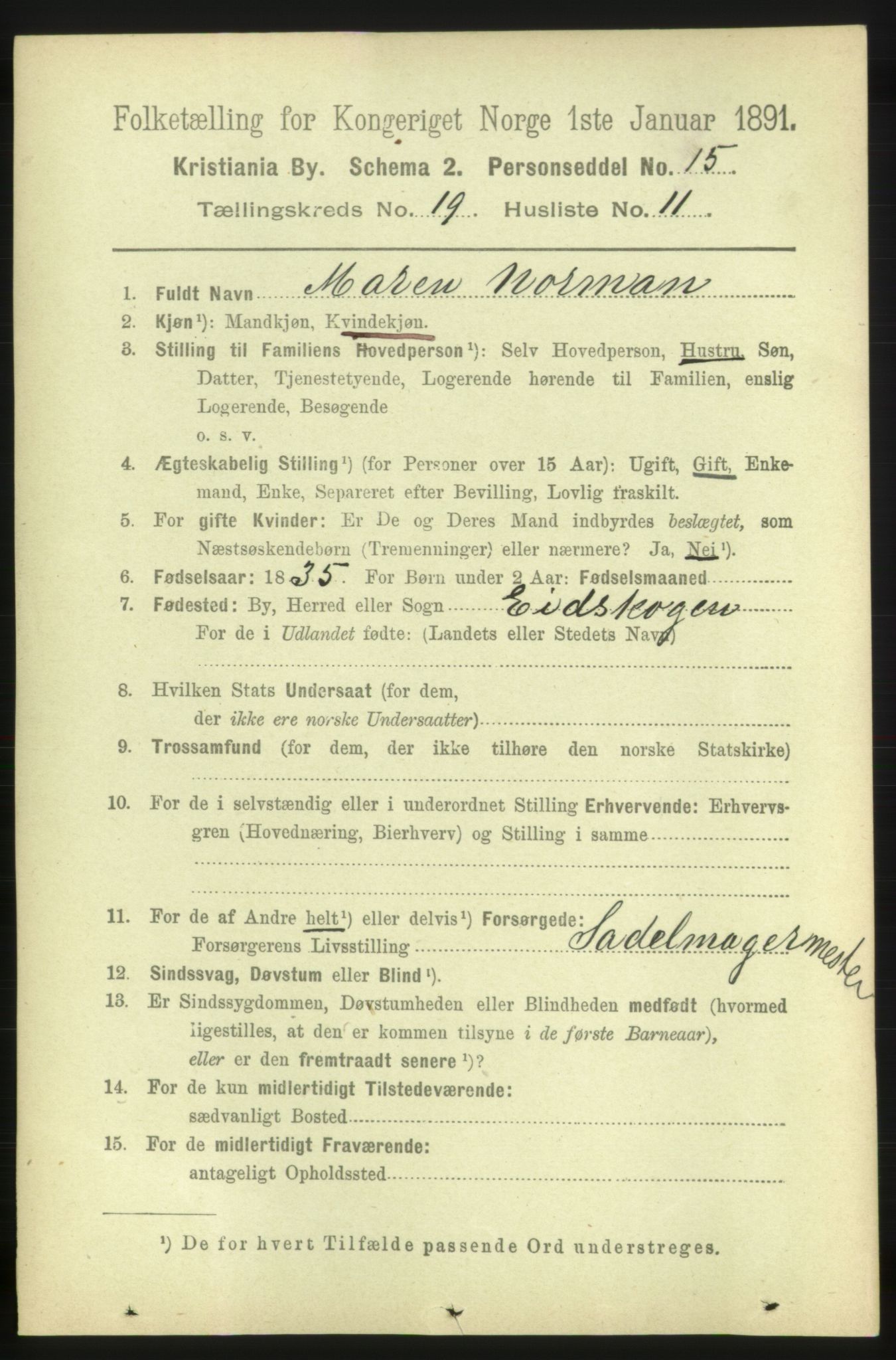 RA, 1891 census for 0301 Kristiania, 1891, p. 9787