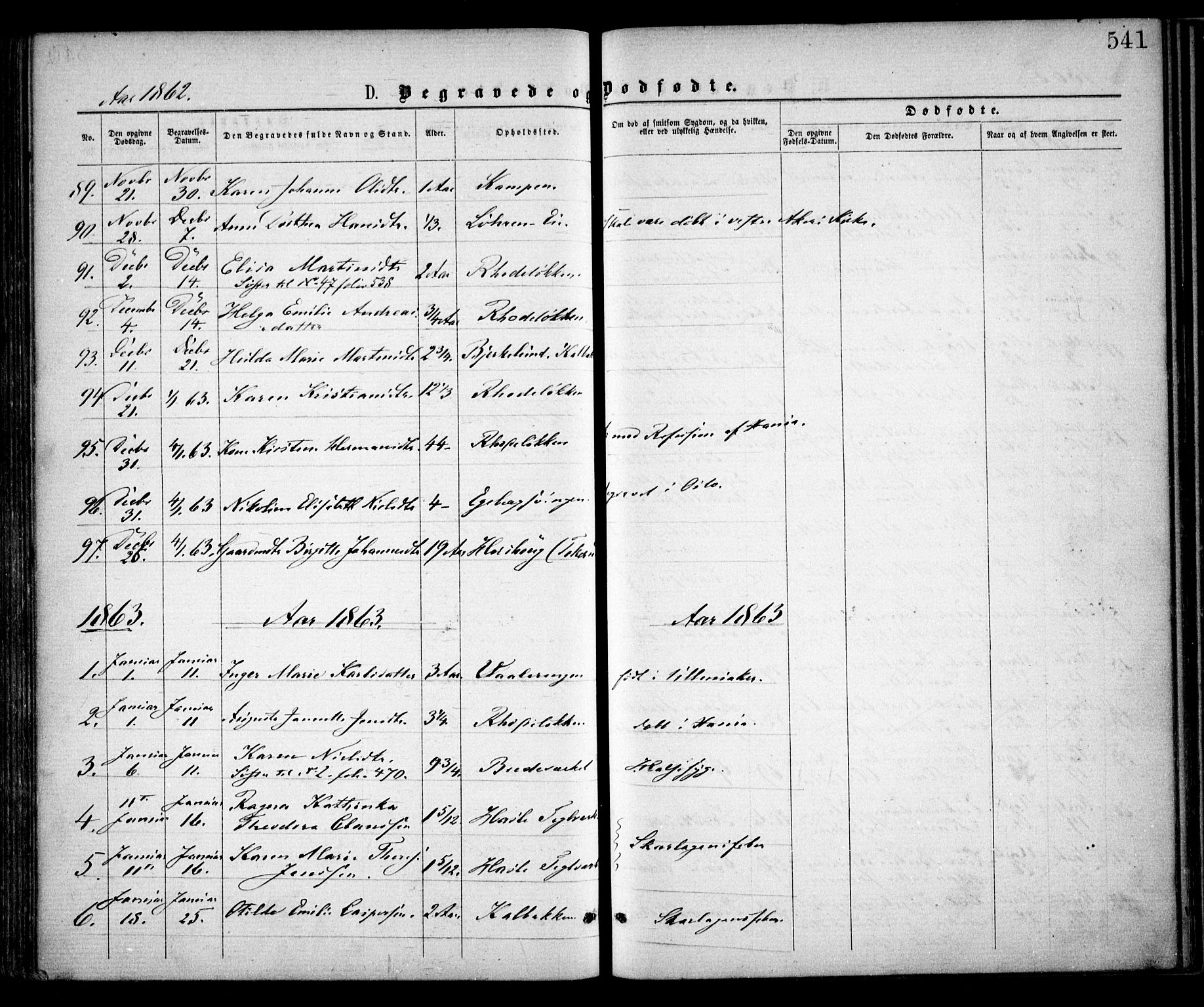 Østre Aker prestekontor Kirkebøker, SAO/A-10840/F/Fa/L0001: Parish register (official) no. I 1, 1861-1869, p. 541