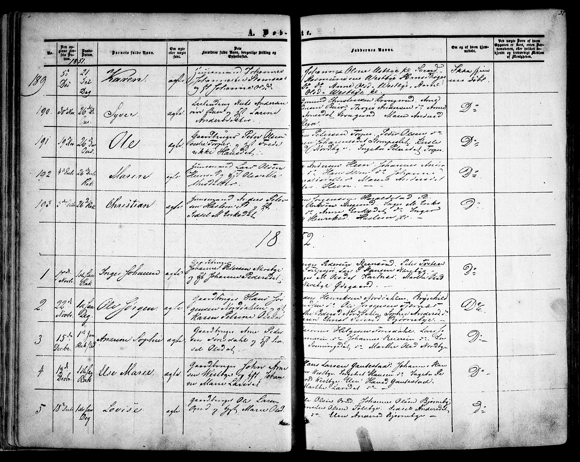 Rakkestad prestekontor Kirkebøker, AV/SAO-A-2008/F/Fa/L0009: Parish register (official) no. I 9, 1850-1856, p. 32