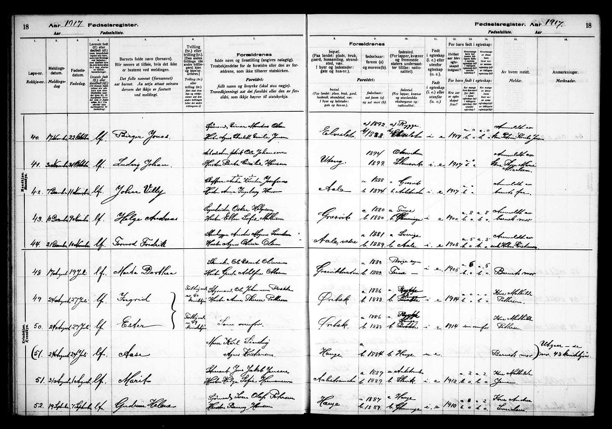 Onsøy prestekontor Kirkebøker, AV/SAO-A-10914/J/Jb/L0001: Birth register no. II 1, 1916-1938, p. 18