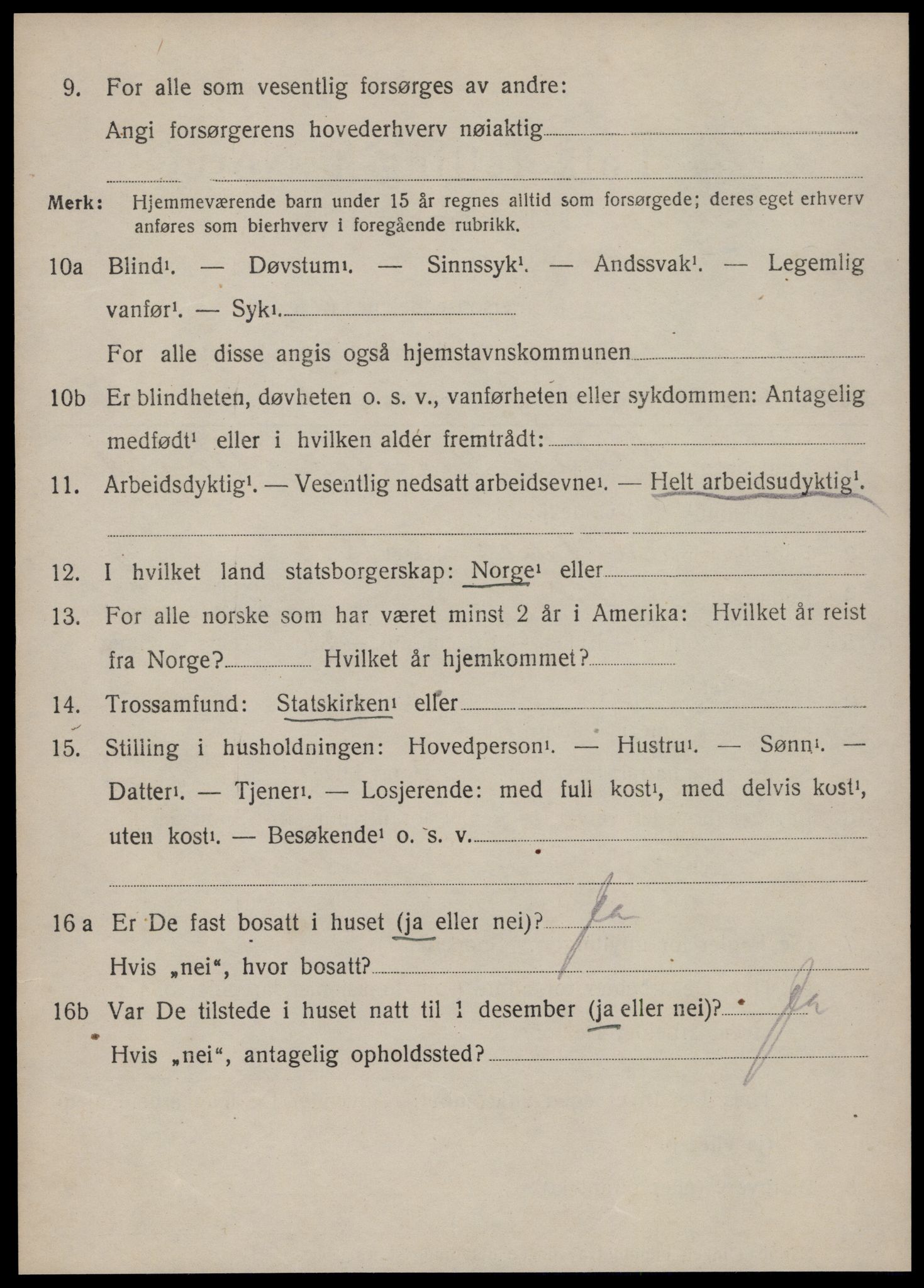 SAT, 1920 census for Vigra, 1920, p. 1909