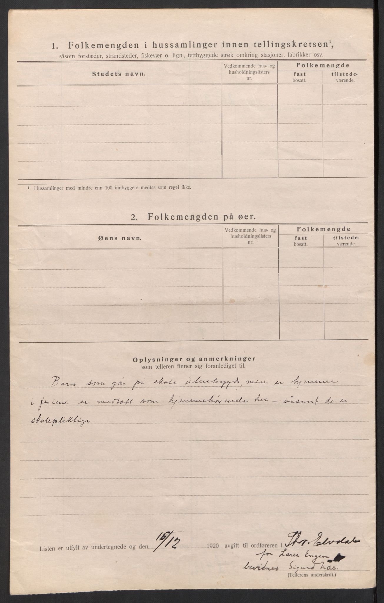 SAH, 1920 census for Stor-Elvdal, 1920, p. 26