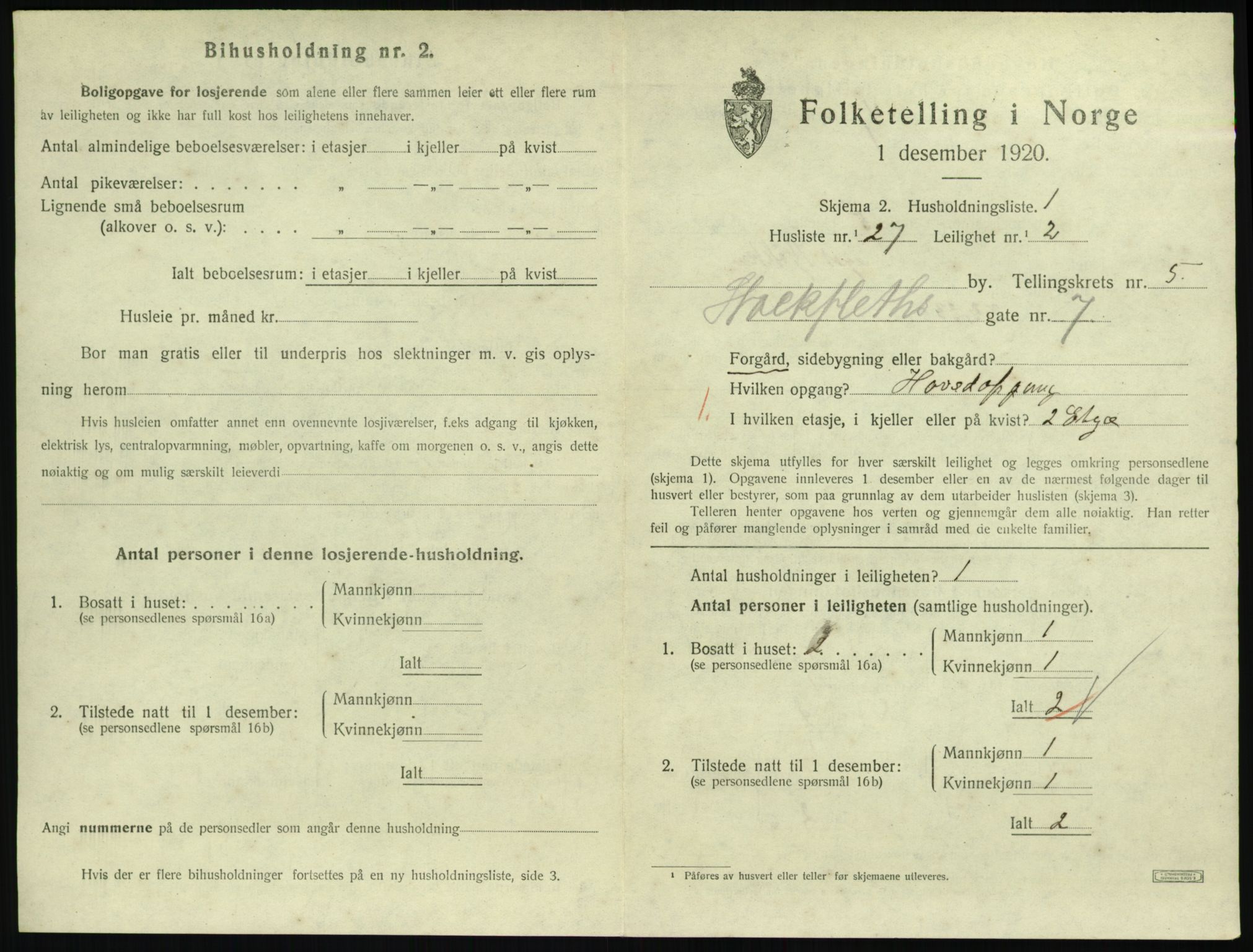 SAKO, 1920 census for Sandefjord, 1920, p. 2510