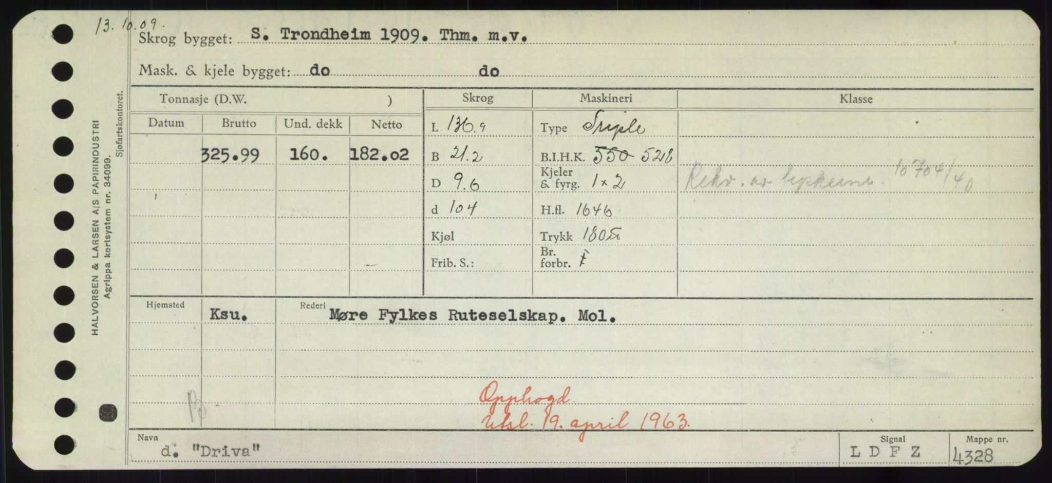 Sjøfartsdirektoratet med forløpere, Skipsmålingen, RA/S-1627/H/Hd/L0008: Fartøy, C-D, p. 643