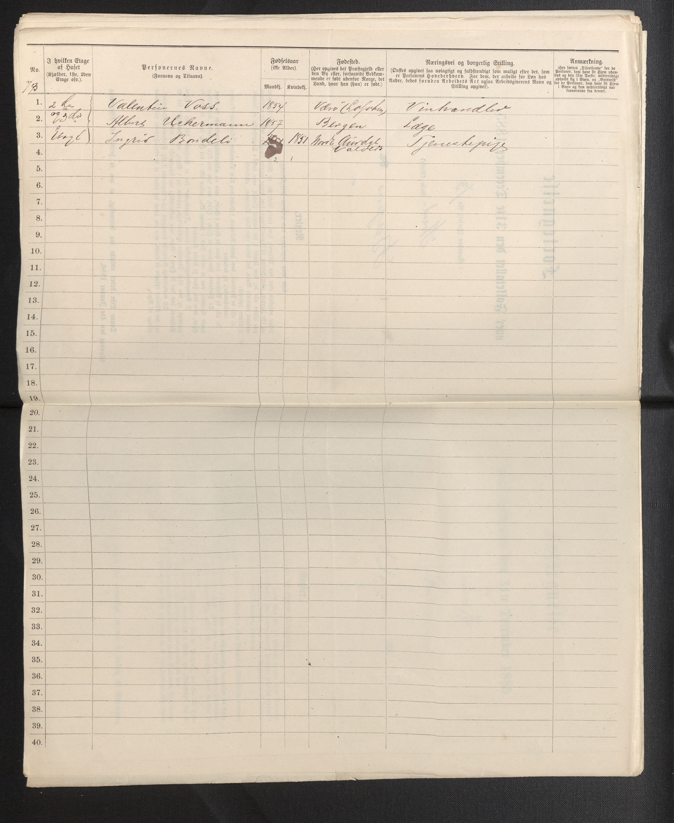 SAB, 1885 census for 1301 Bergen, 1885, p. 6502