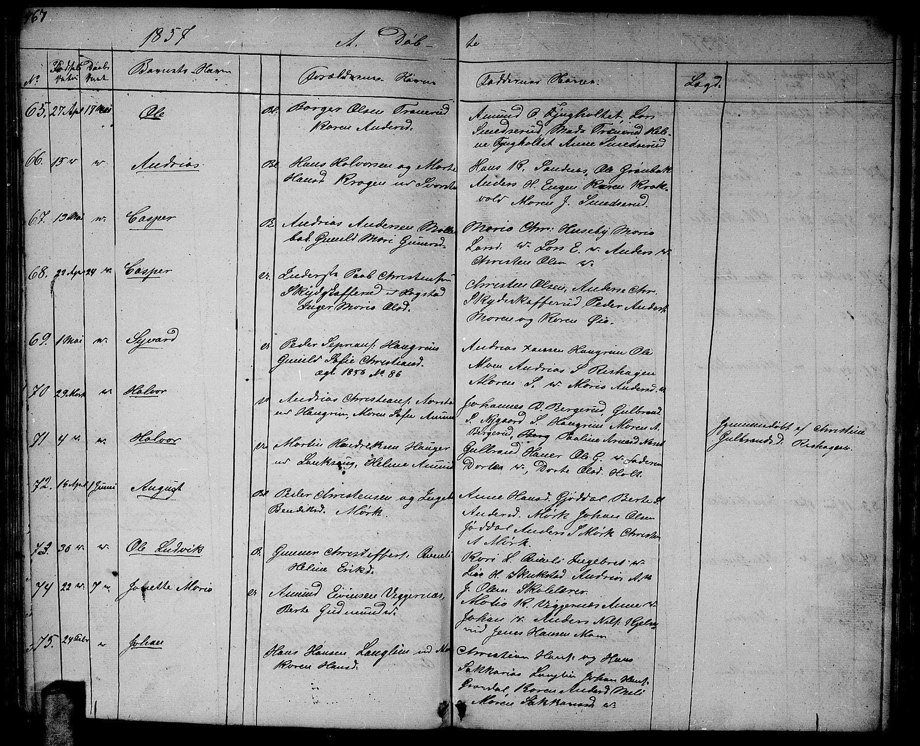 Aurskog prestekontor Kirkebøker, AV/SAO-A-10304a/G/Ga/L0002: Parish register (copy) no. I 2, 1829-1857, p. 467