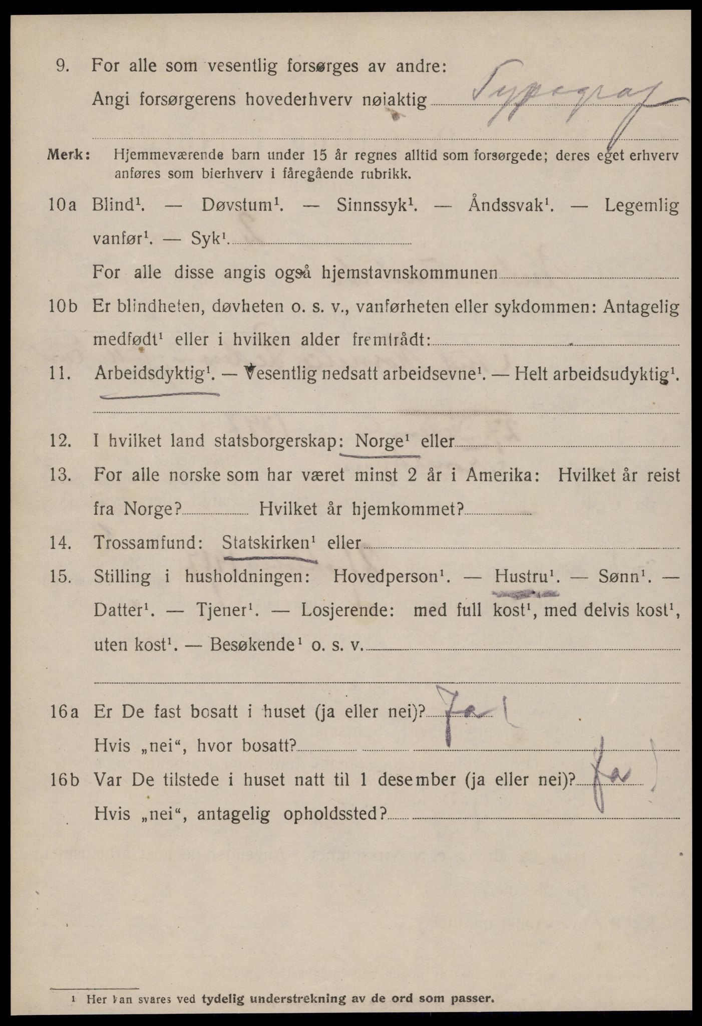 SAT, 1920 census for Kristiansund, 1920, p. 28138