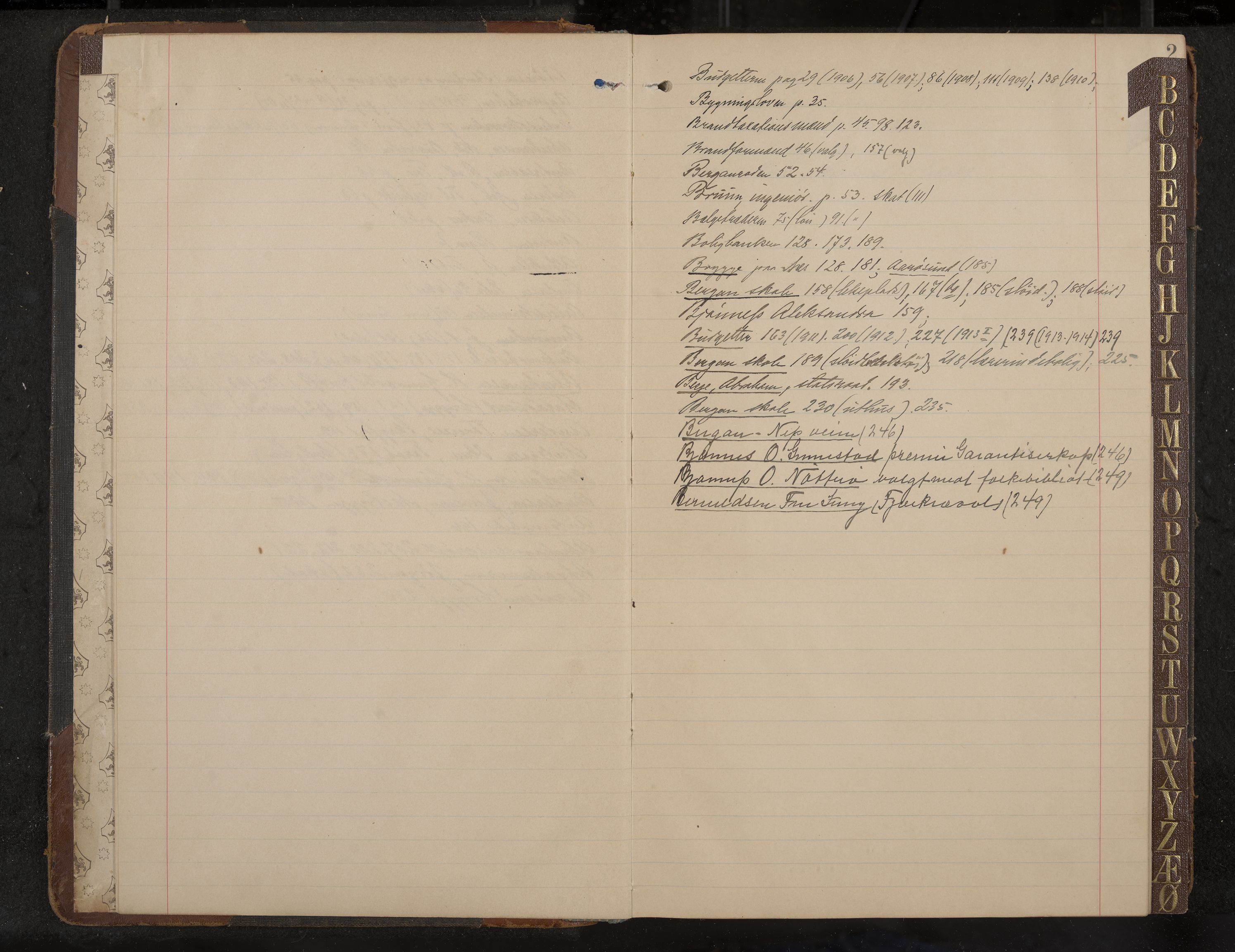 Nøtterøy formannskap og sentraladministrasjon, IKAK/0722021-1/A/Aa/L0006: Møtebok med register, 1905-1913, p. 2