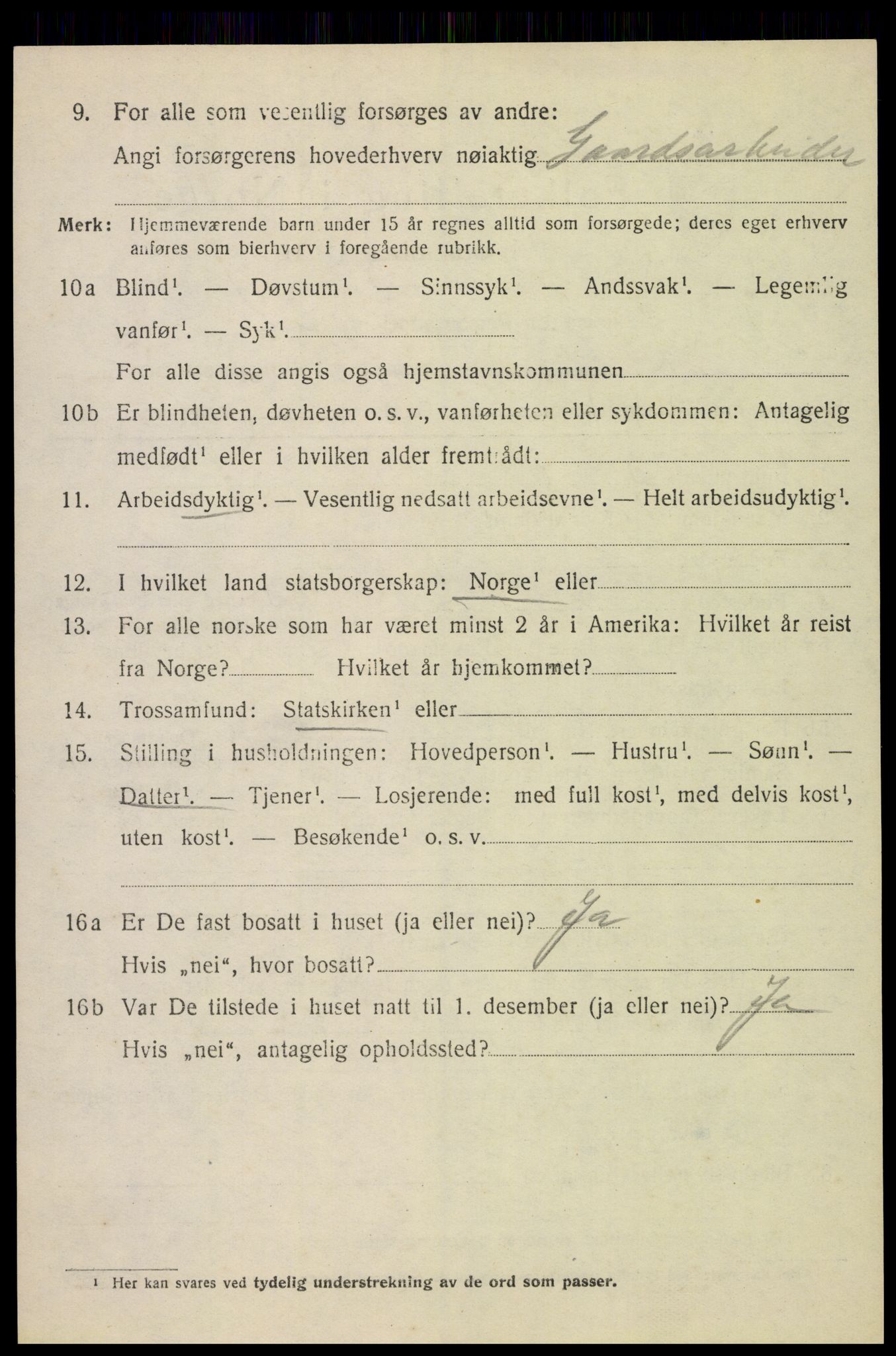 SAH, 1920 census for Furnes, 1920, p. 3410