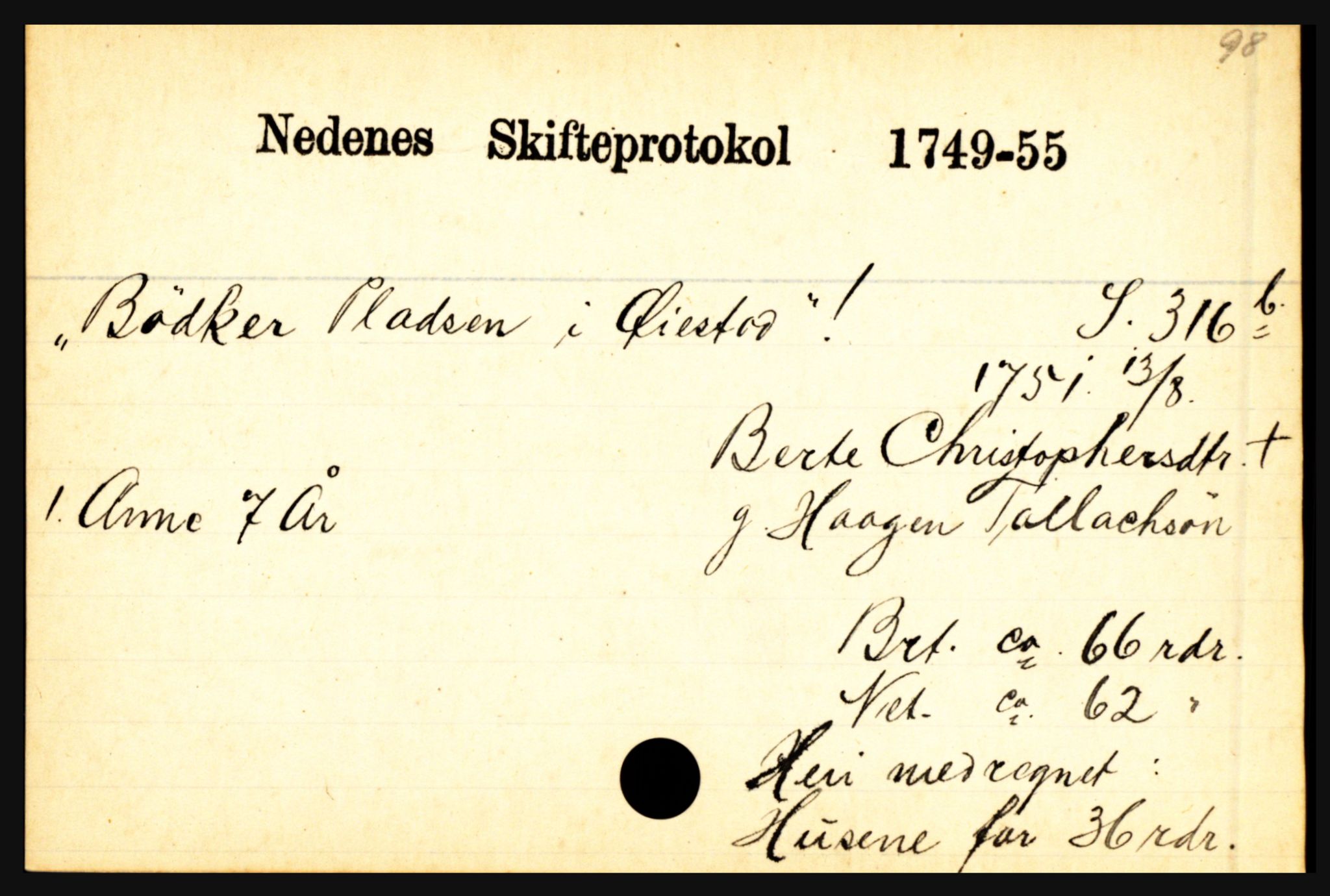 Nedenes sorenskriveri før 1824, AV/SAK-1221-0007/H, p. 4767