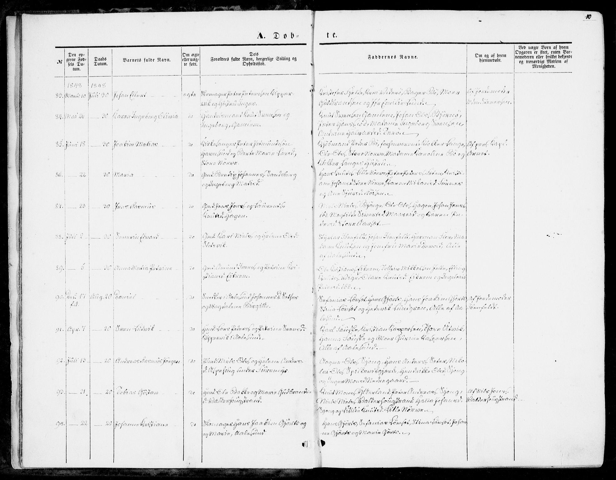 Ministerialprotokoller, klokkerbøker og fødselsregistre - Møre og Romsdal, AV/SAT-A-1454/528/L0397: Parish register (official) no. 528A08, 1848-1858, p. 10