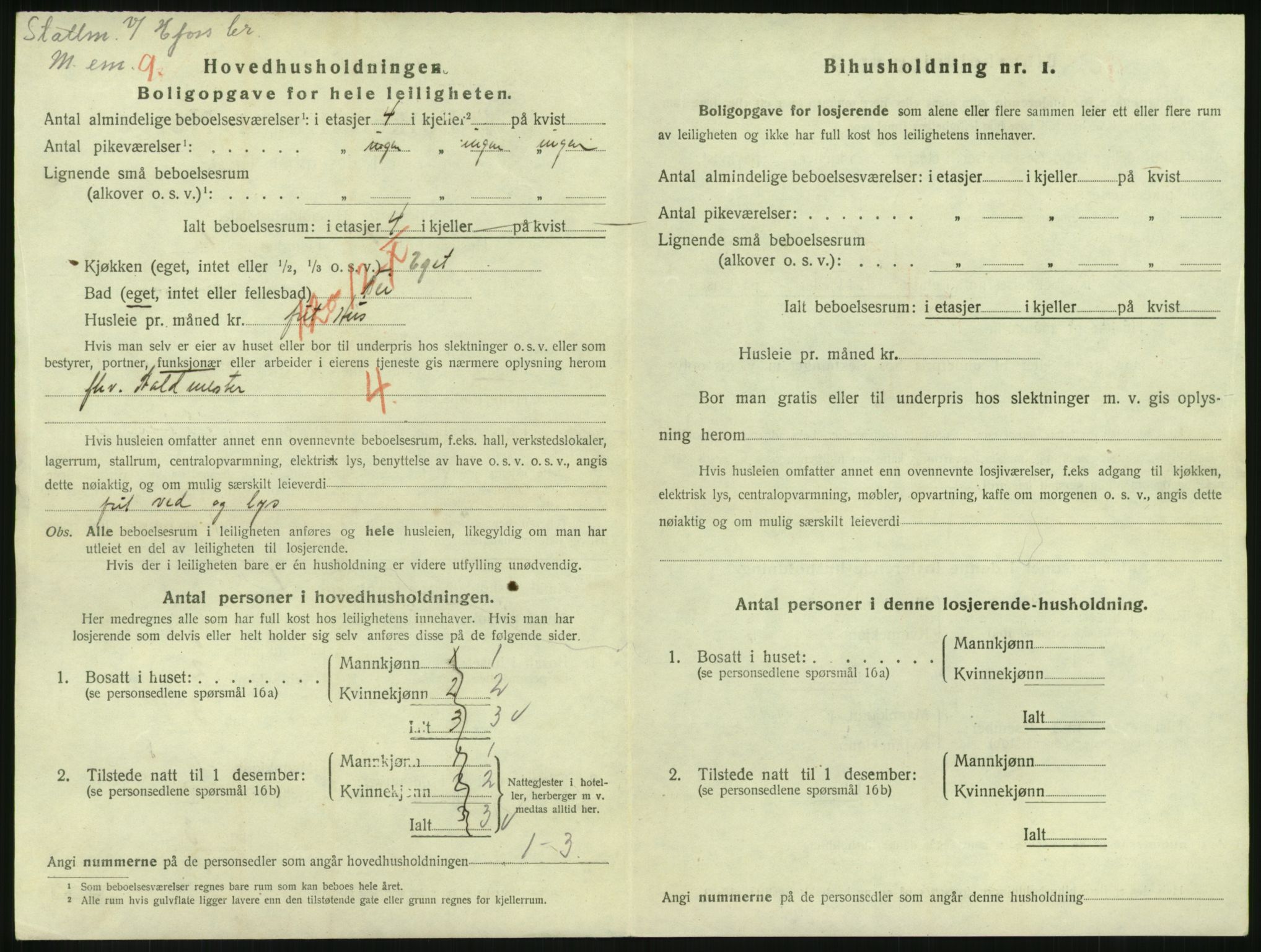 SAKO, 1920 census for Hønefoss, 1920, p. 1823