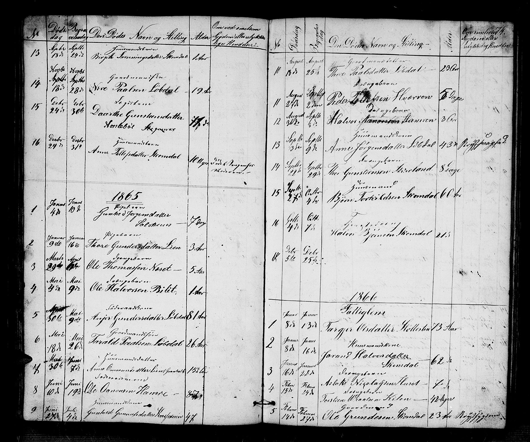 Bygland sokneprestkontor, SAK/1111-0006/F/Fb/Fbb/L0002: Parish register (copy) no. B 2, 1848-1886, p. 74